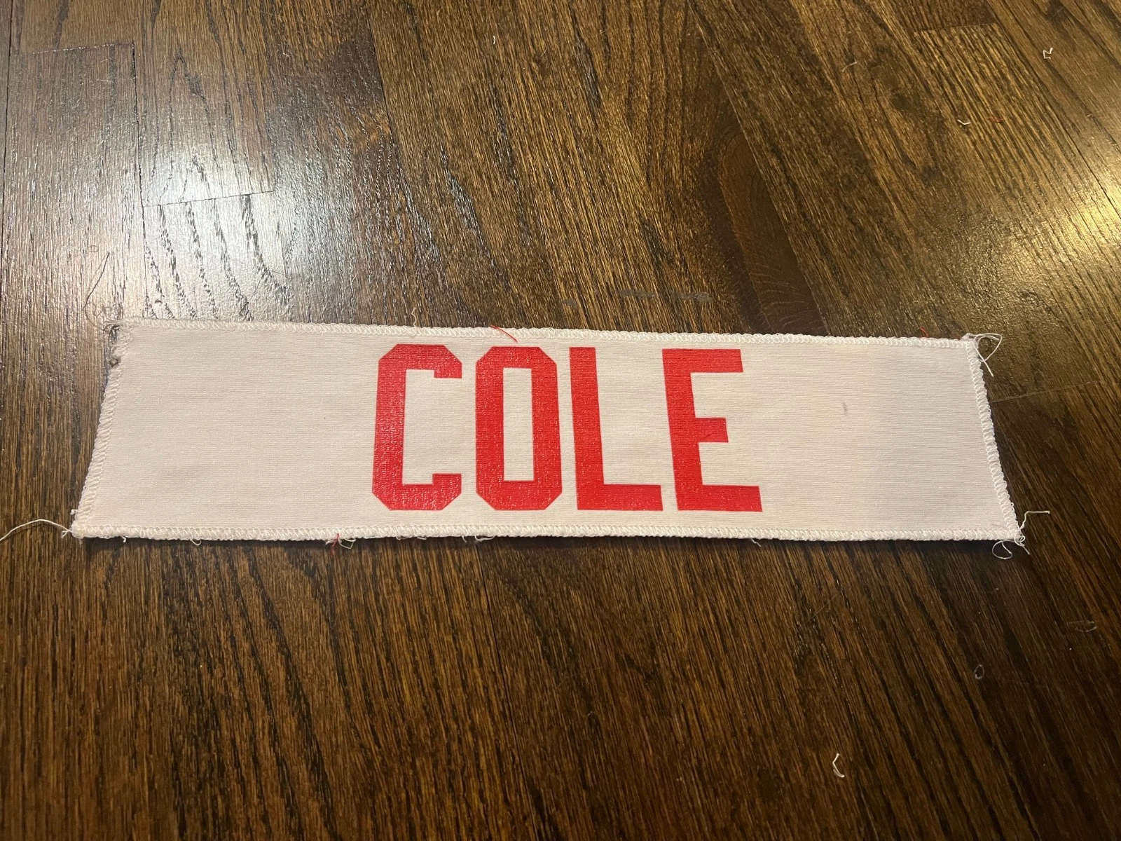 KANSAS CITY CHIEFS GAME USED ? ISSUED JERSEY NAMEPLATE NFL FOOTBALL COLE