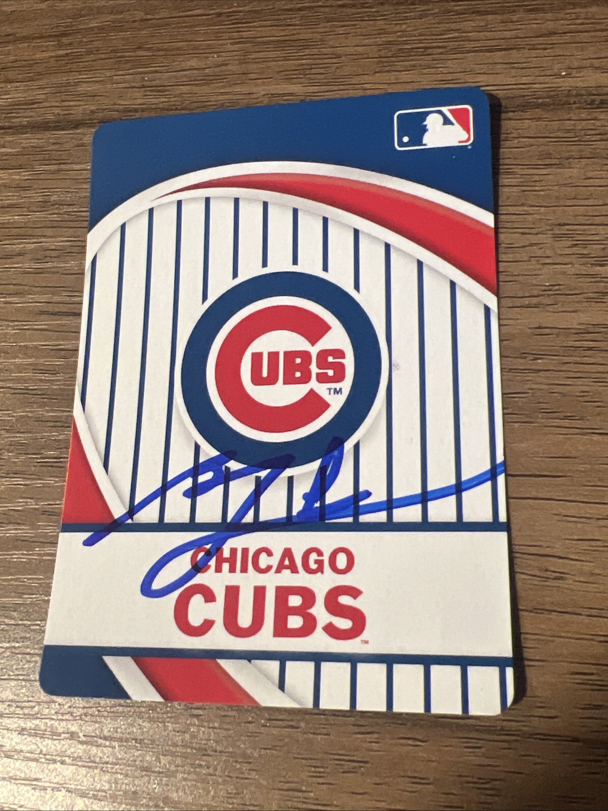 SIGNED BASEBALL LOGO PLAYING CARD AUTO BEN ZOBRIST CHICAGO CUBS WSC 2016 MVP