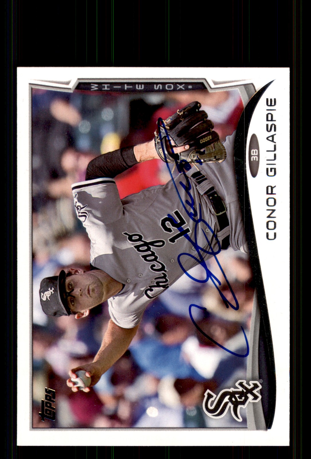 Signed Baseball Card Auto Conor Gillaspie 2014 Topps #639 Chicago White Sox