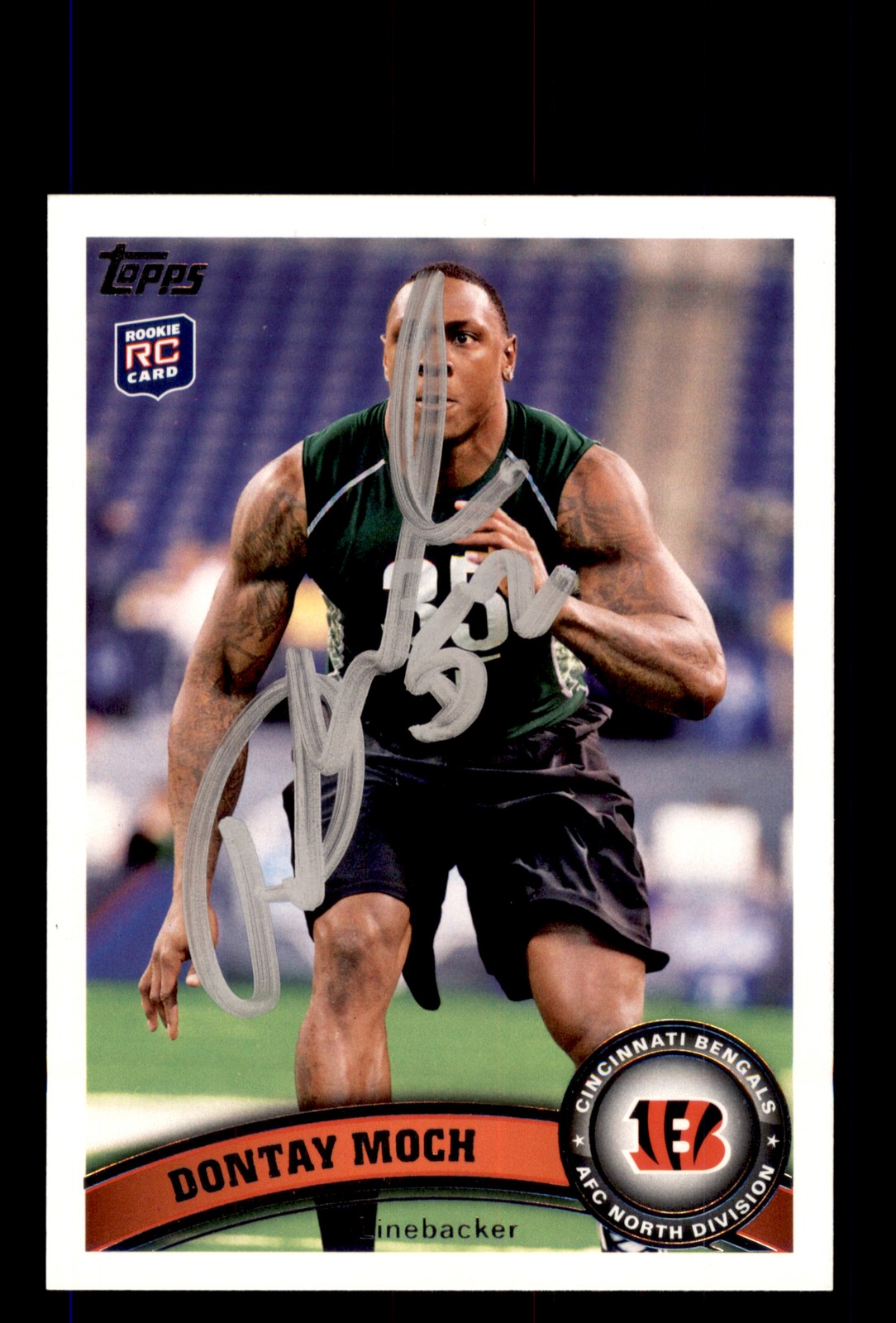 Signed Football Card Auto Dontay Moch 2011 Topps #146 Cincinnati Bengals