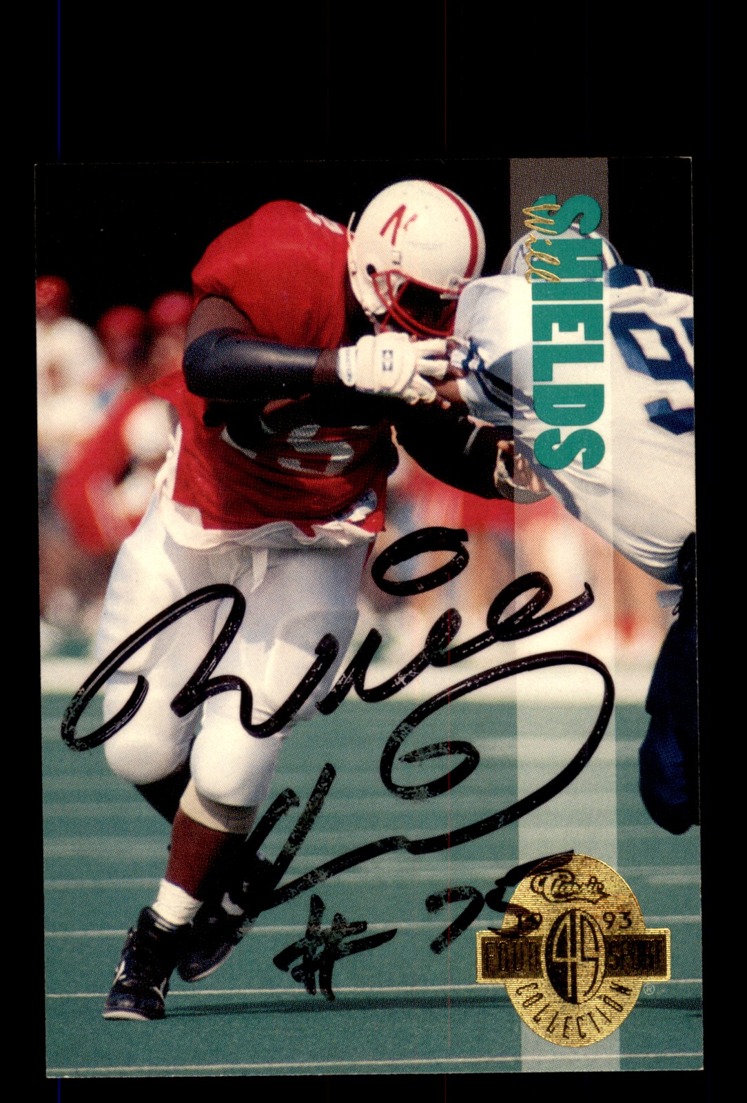 Signed Football Card Auto Will Shields 1993 Classic Four Sport #103