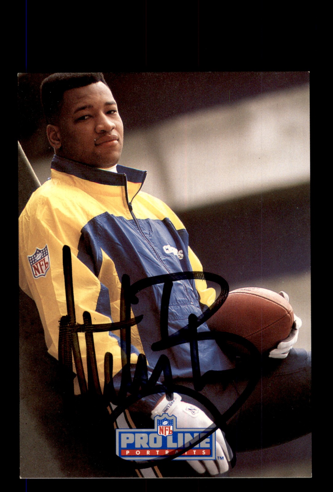Signed Football Card Auto Martin Bayless 1991 Pro Line Portraits #23 Chargers