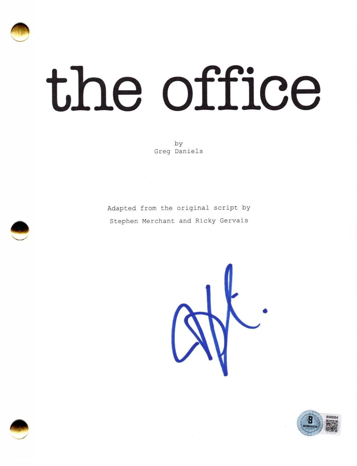 John Krasinski Signed The Office Pilot Script Authentic Autograph Beckett