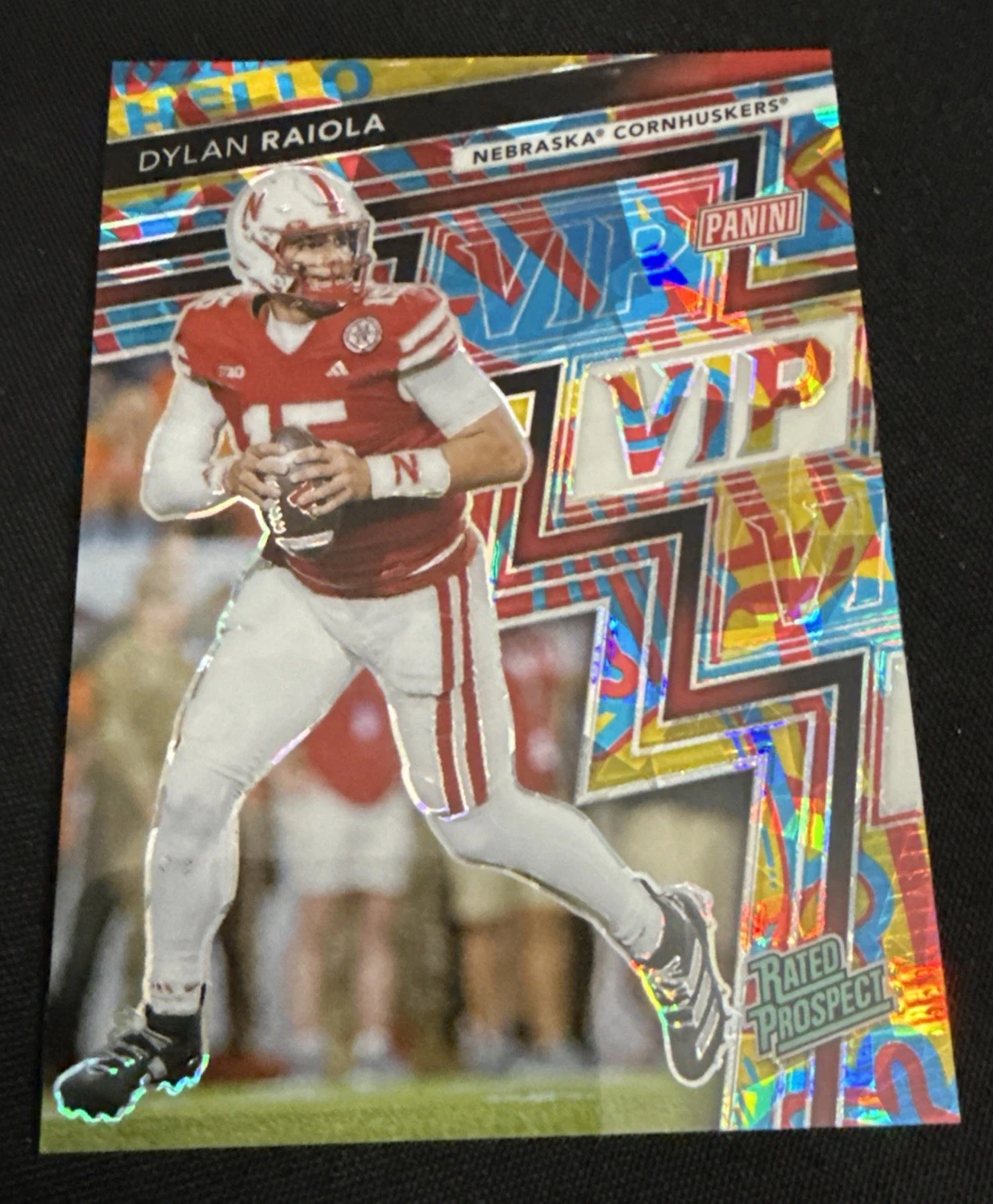 2025 PANINI THE NATIONAL VIP DYLAN RAIOLA RATED PROSPECT HELLO PRIZM 5/45 SSP