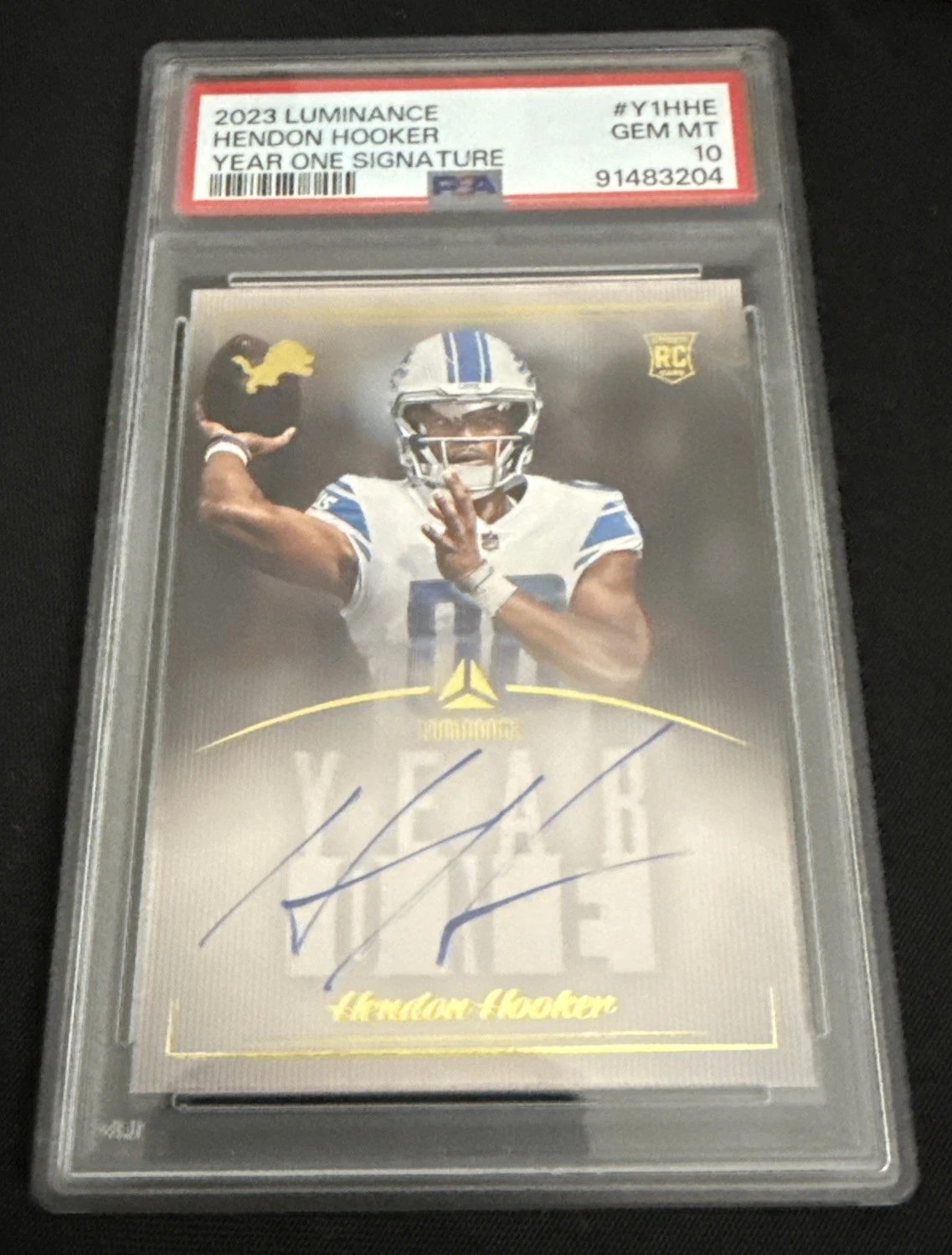 2023 Luminance Hendon Hooker Year One Signature PSA Gem MT 10
