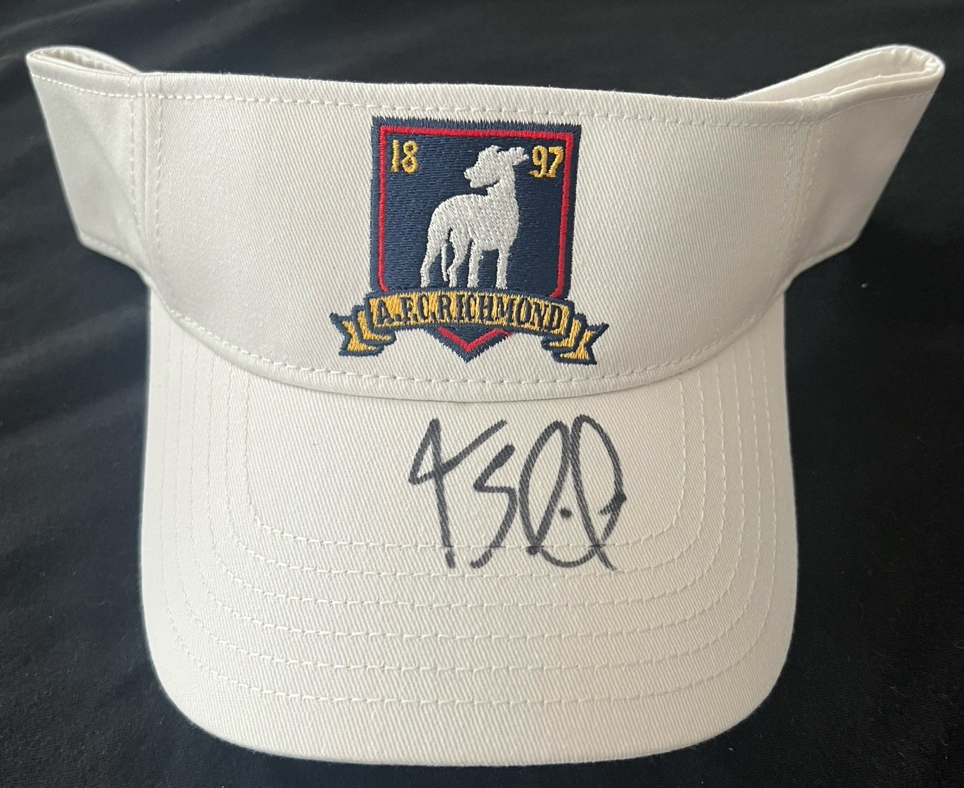 JASON SUDEIKIS SIGNED VISOR HAT AFC RICHMOND AUTO TED LASSO TV SHOW JSA COA