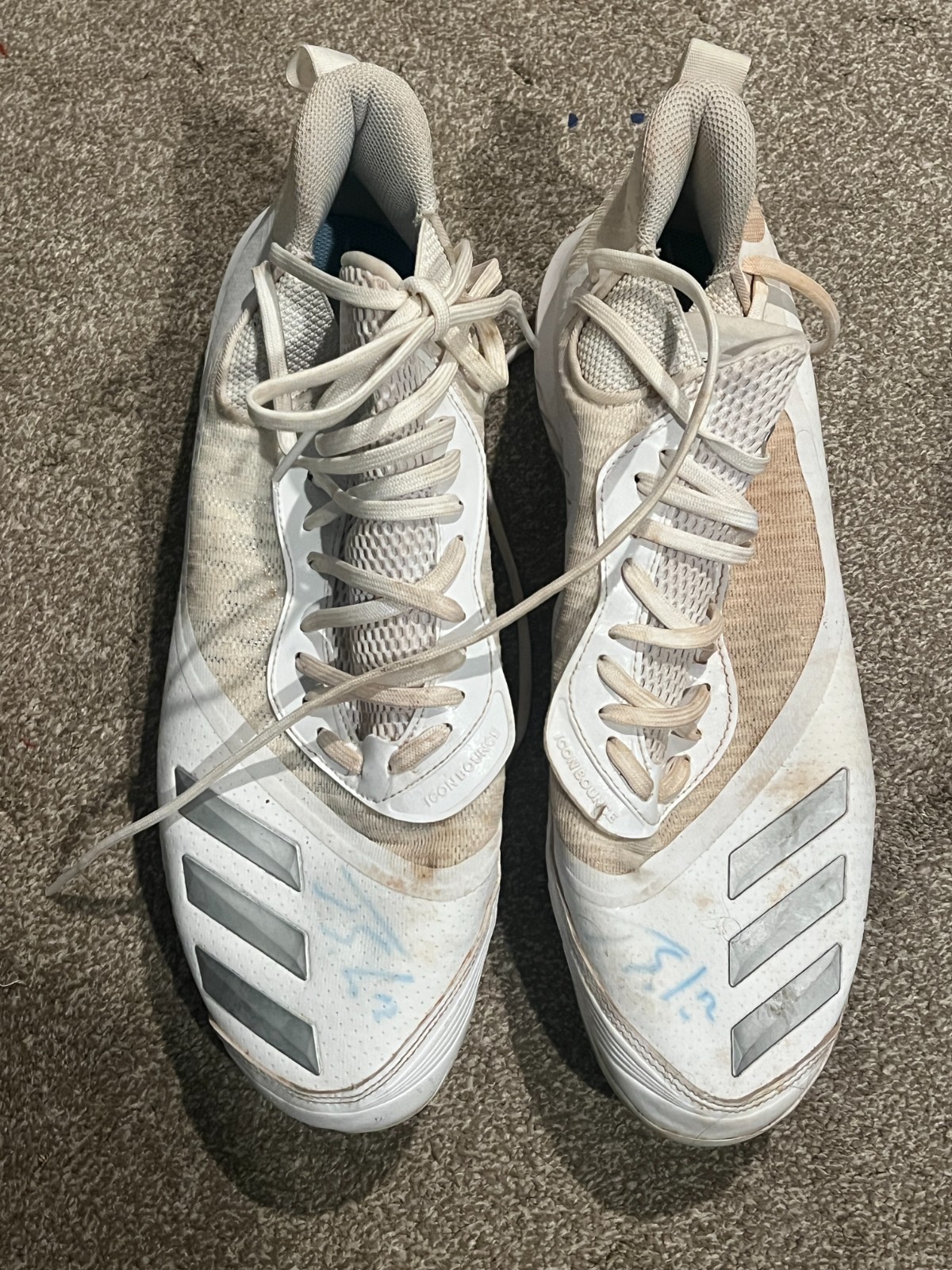 JORGE SOLER SIGNED GAME USED BASEBALL CLEATS AUTO MARLINS BRAVES ROYALS AUTO