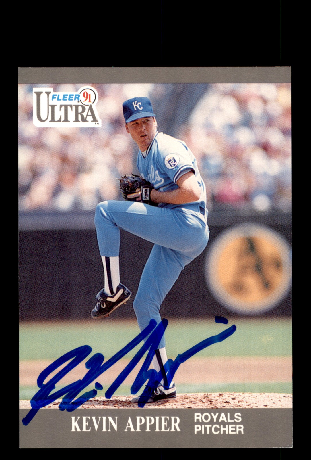 Signed Baseball Card Auto Kevin Appier 1991 Ultra #143 Kansas City Royals