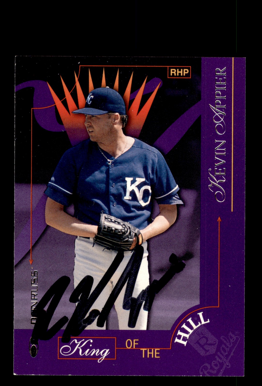 Signed Baseball Card Auto Kevin Appier 1997 Donruss #434 Kansas City Royals
