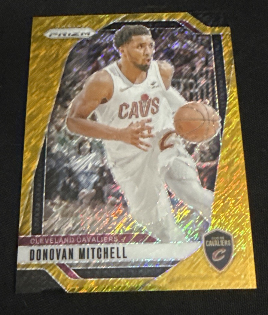 2024 Panini Prizm FOTL Donovan Mitchell Gold Shimmer 1/10 FIRST PRINT CLEVELAND