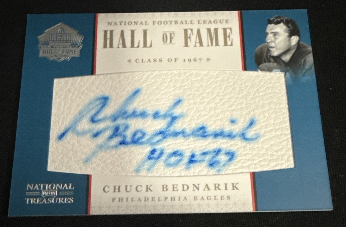 2011 National Treasures 1967  HOF Autograph Eagles Chuck Bednarik 16/35   HOF 67
