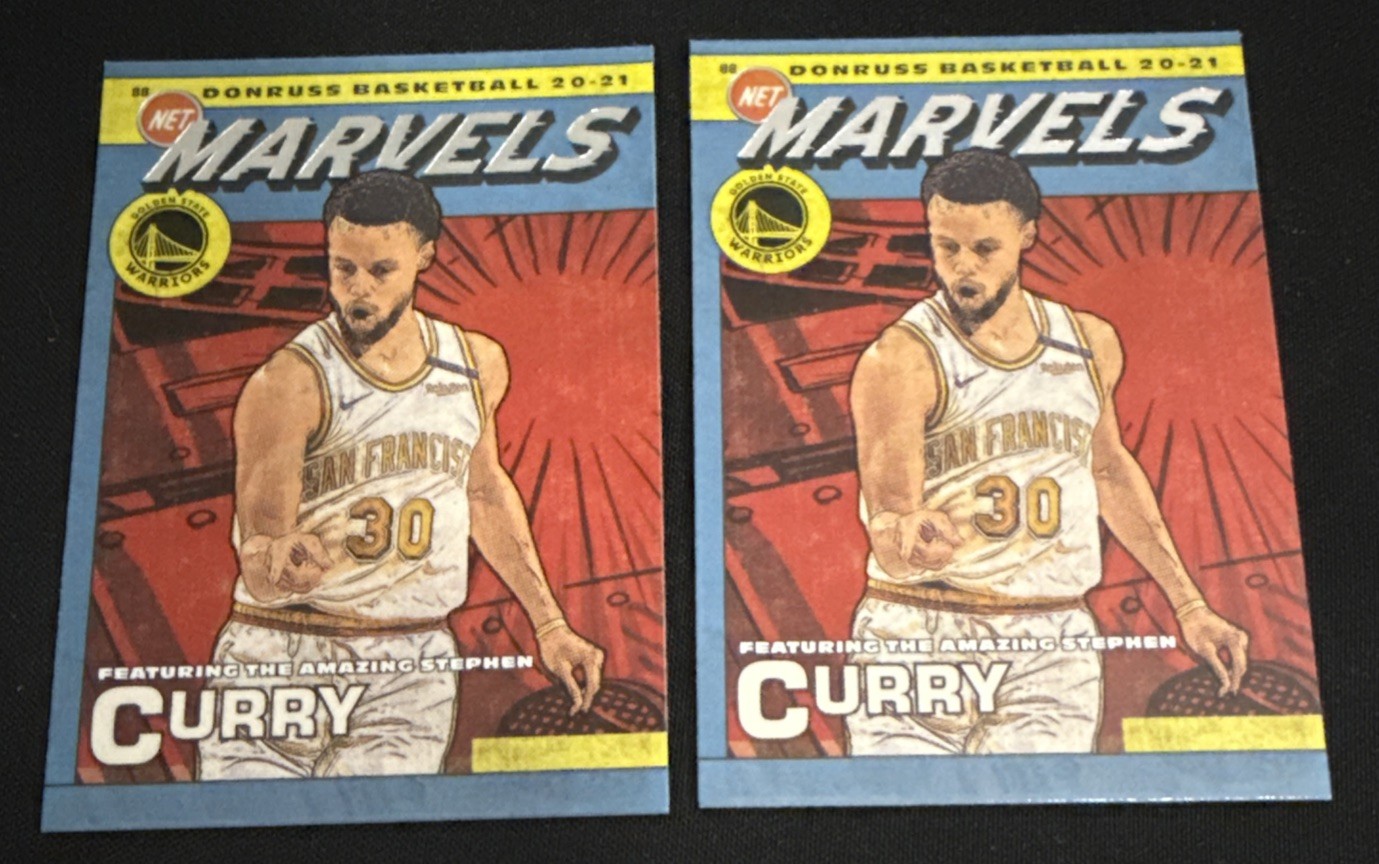 (2) Panini 2020-21 Donruss Net Marvels Stephen Curry #17 Golden State Warriors