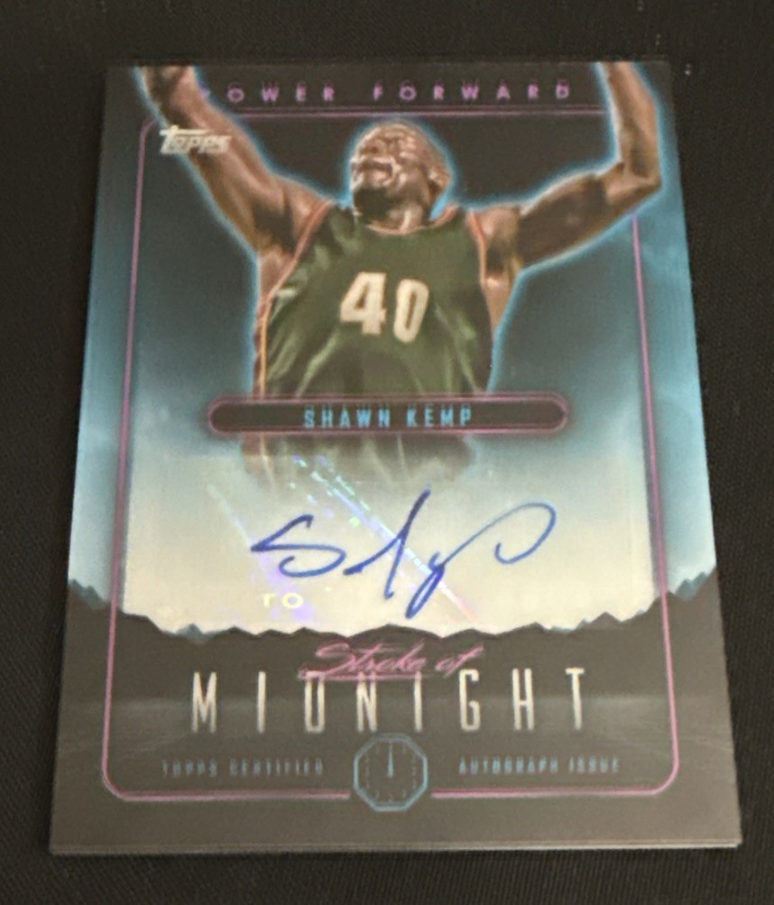 2023-24 Topps Midnight Shawn Kemp Stroke of Auto Autograph #SMA-SK Supersonics