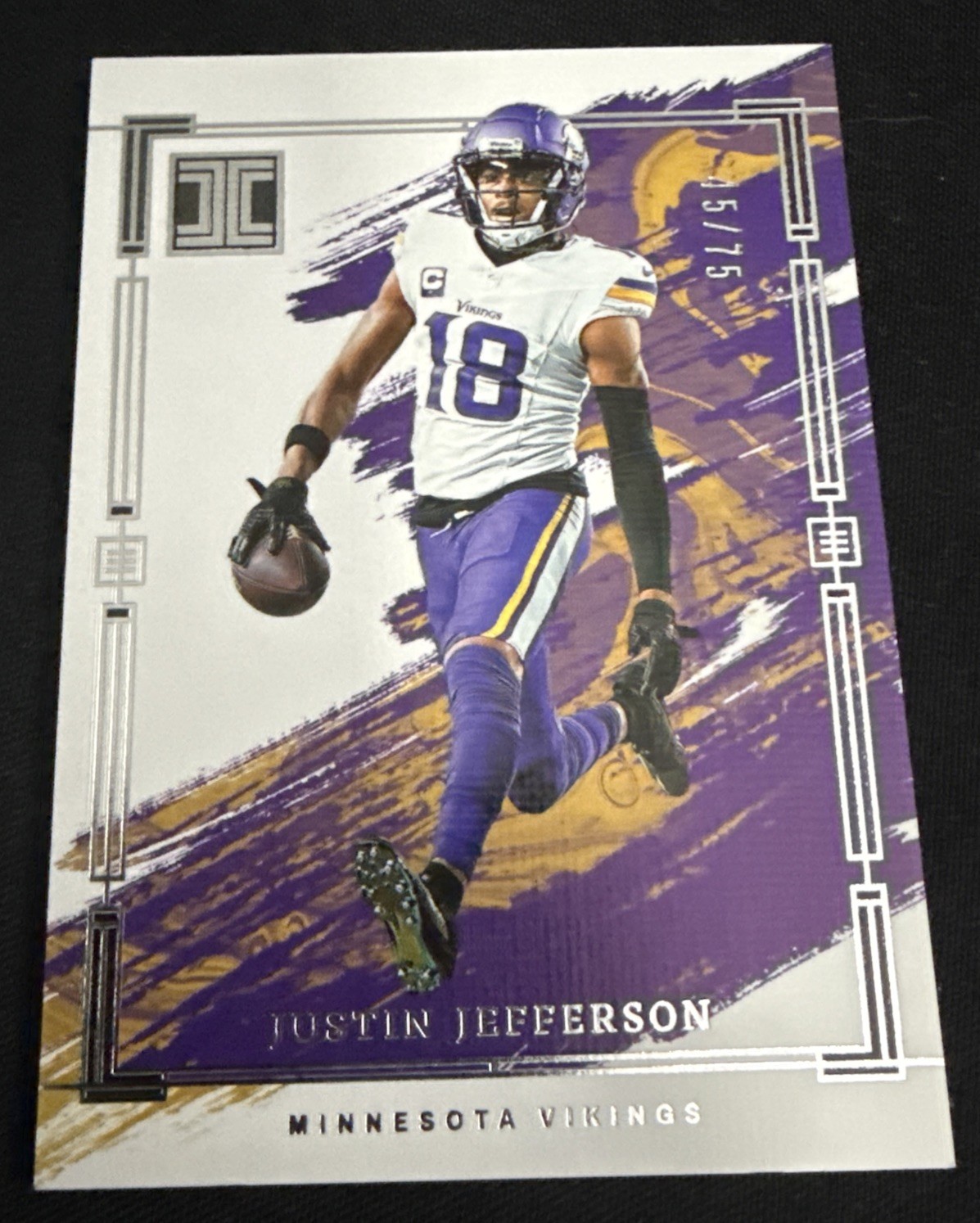 2024 Impeccable Football JUSTIN JEFFERSON Base /75 Vikings SP #43