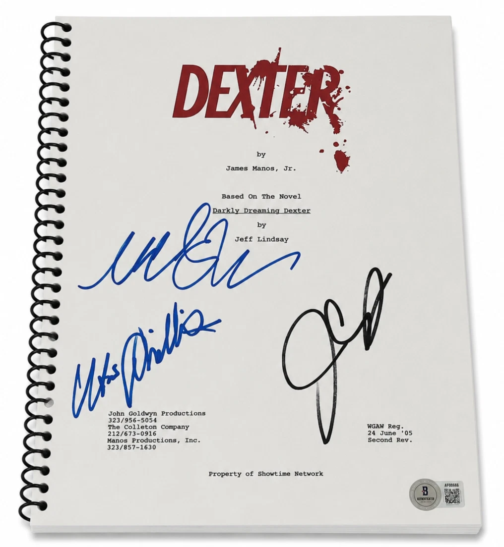 Michael C. Hall Jennifer Carpenter +1 Signed Dexter Pilot Full TV Script Beckett