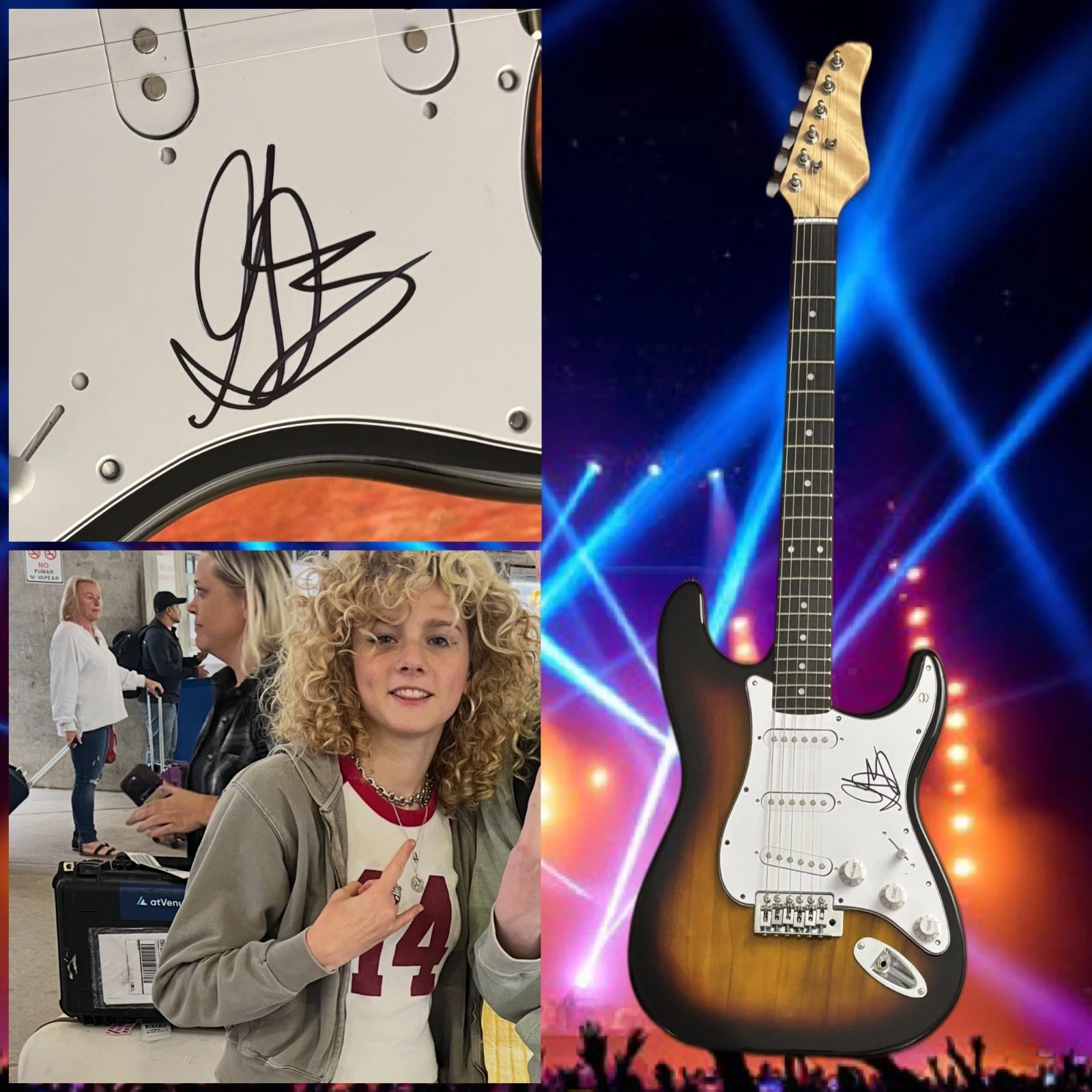 GFA  The Hodge Podge  * GRACE BOWERS *  Signed Electric Guitar  COA