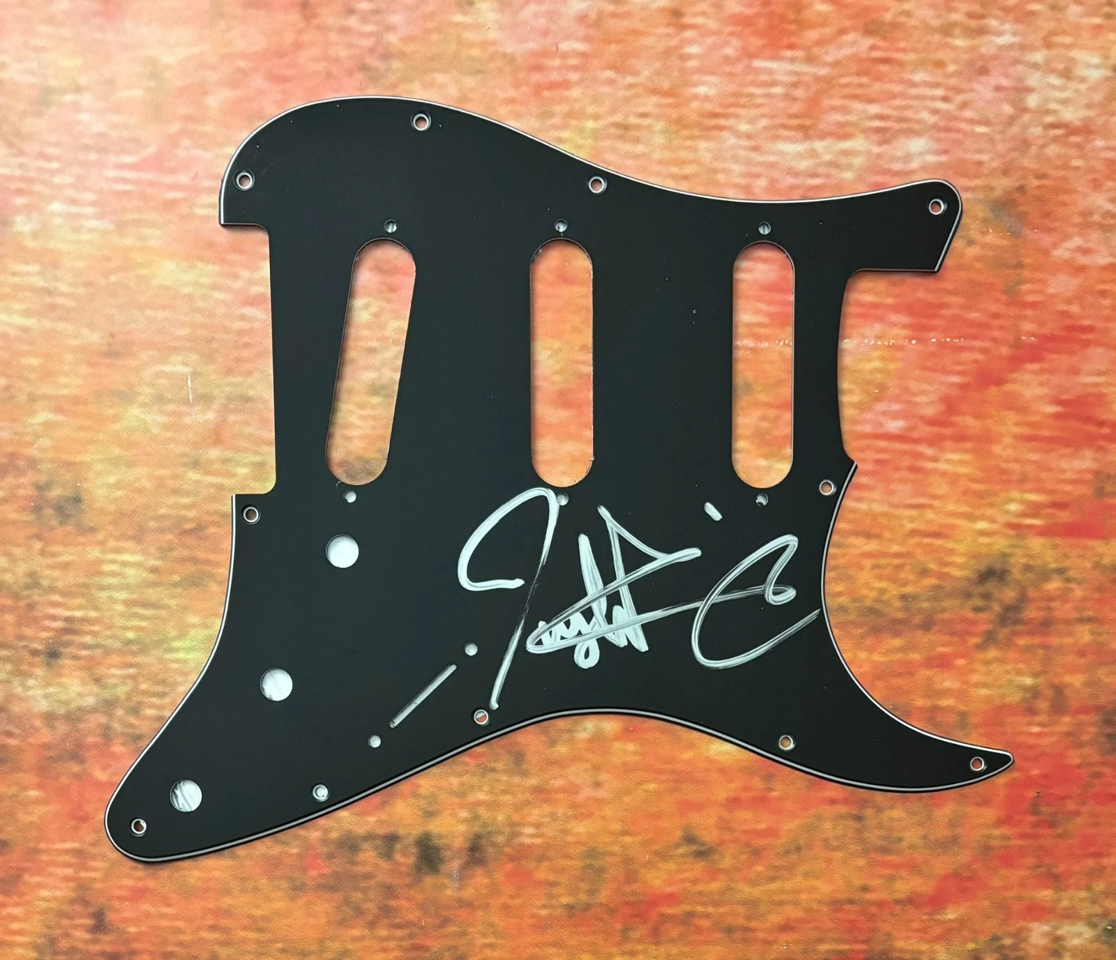 GFA Motion City Soundtrack  * JUSTIN PIERRE *  Signed Electric Pickguard COA