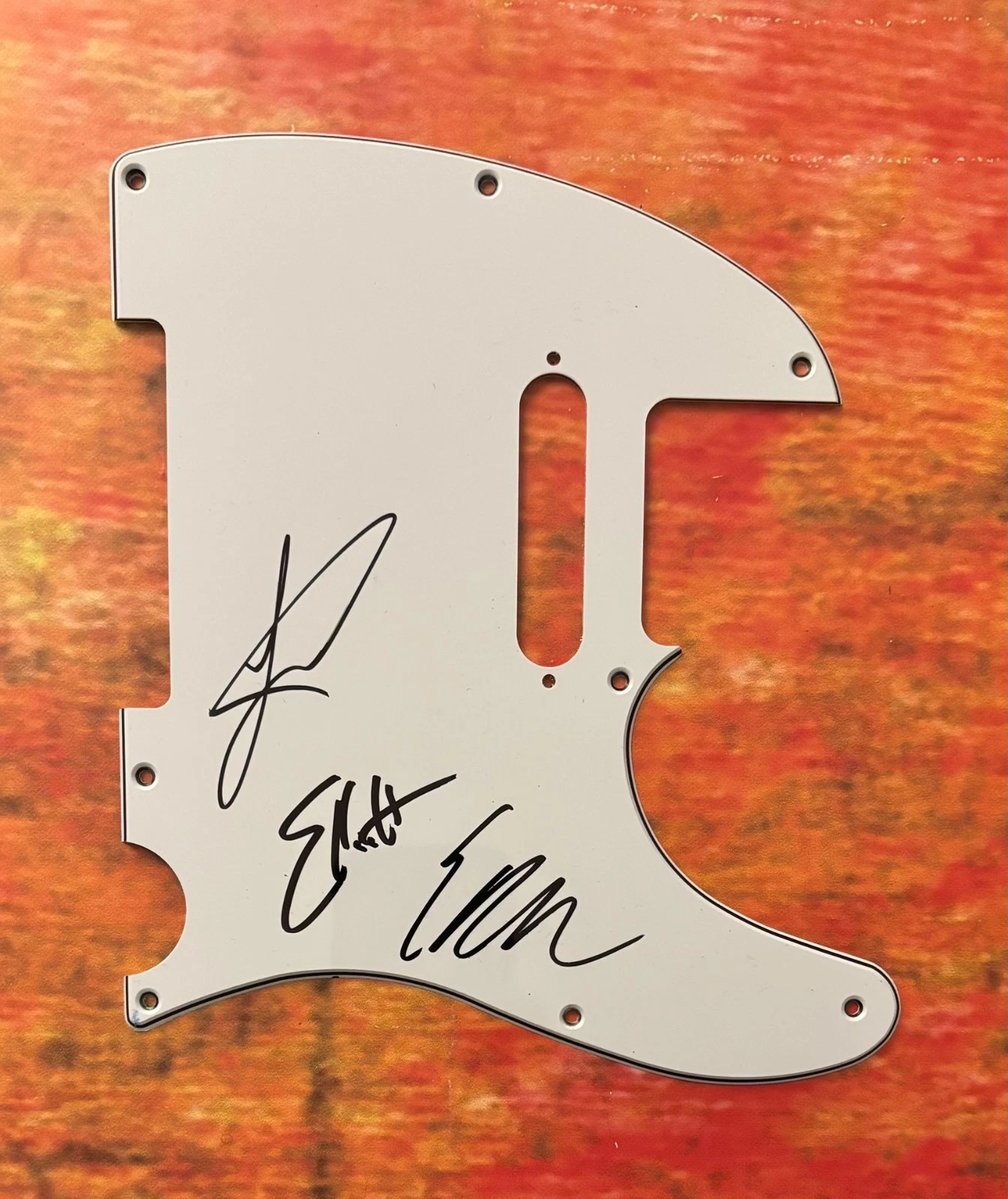 GFA Jared Eric & Elliott Band  * BLESSTHEFALL *  Signed Electric Pickguard COA