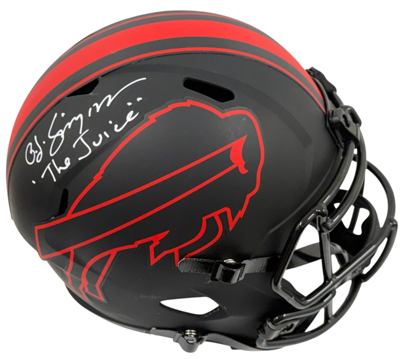 OJ Simpson Signed Buffalo Bills Eclipse Full Size Autograph Helmet JSA Witness