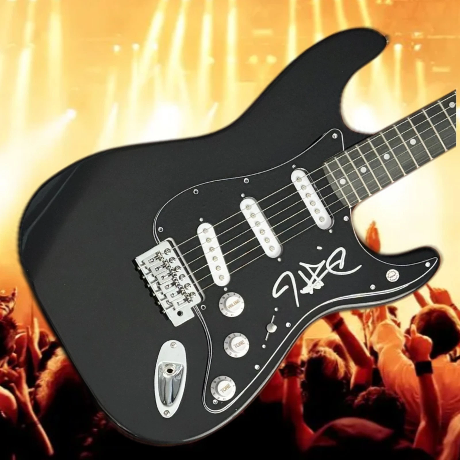 GFA Motion City Soundtrack  * JUSTIN PIERRE *  Signed Electric Guitar COA