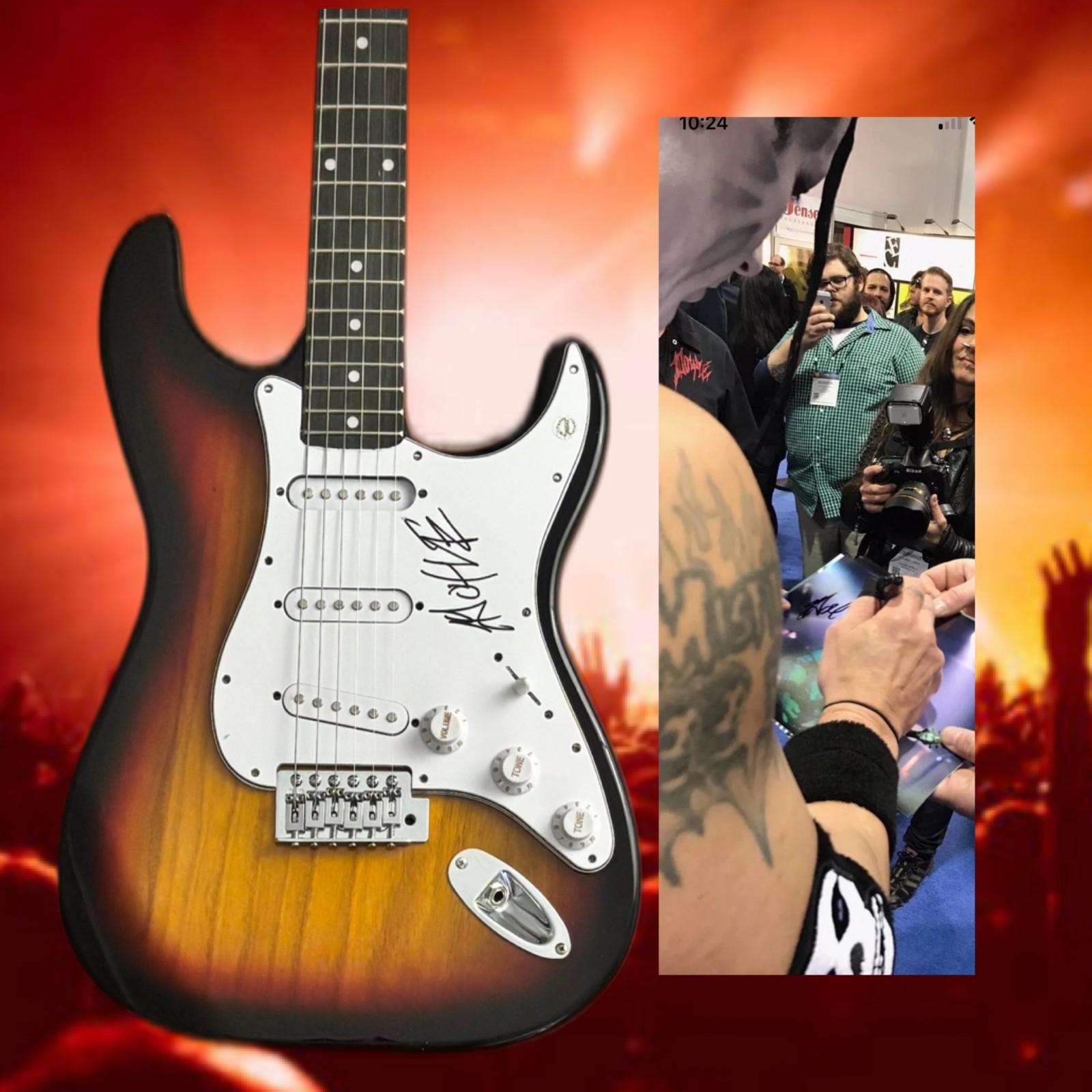 GFA The Misfits Guitarist  * DOYLE WOLFGANG *  Signed Electric Guitar COA