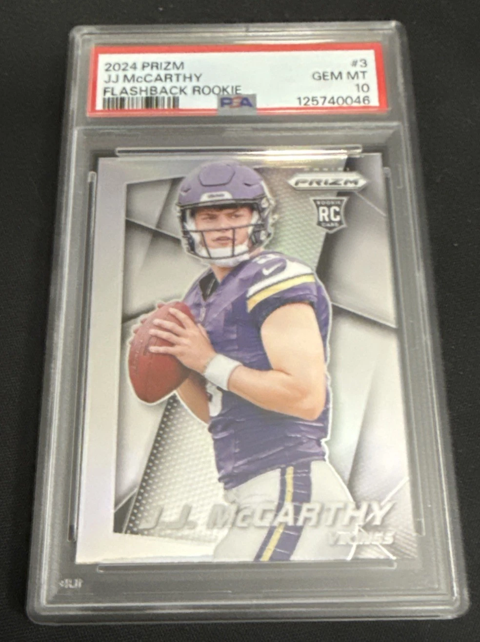 2024 Panini Prizm - Prizm Flashback Rookie J.J. McCarthy #3 Silver PSA 10