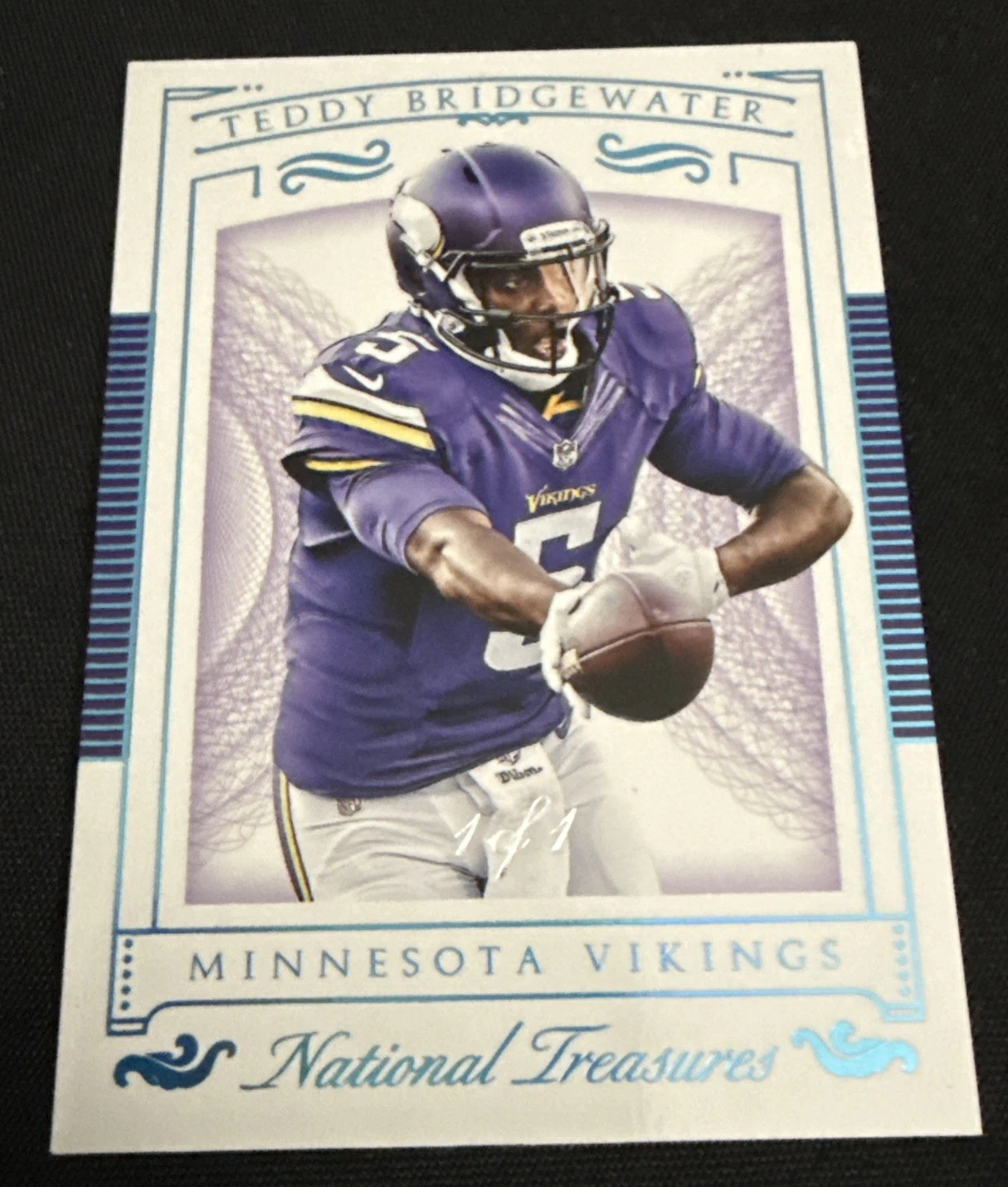 2015 Panini National Treasures PLATINUM 1/1 Teddy Bridgewater Vikings True 1/1