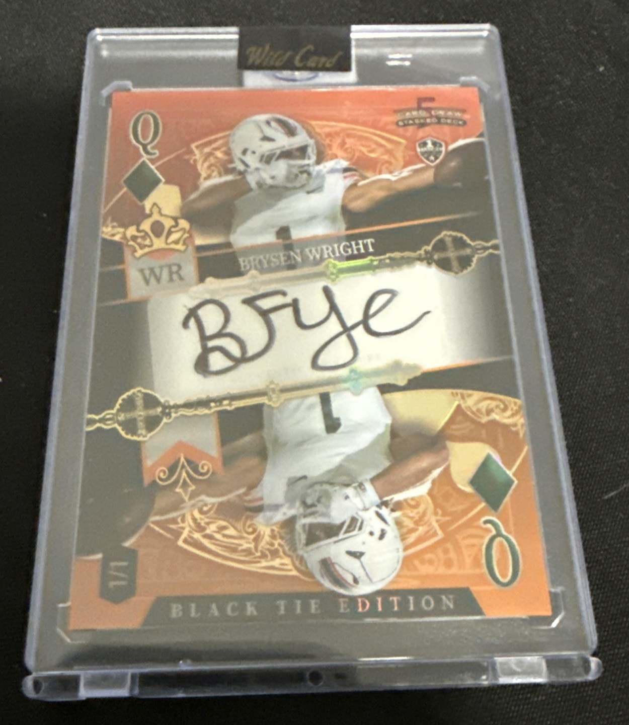 2026 Wild Card 5 Card Draw Black Tie Edition Bryson Wright 1/1 Mojo Mirror AUTO