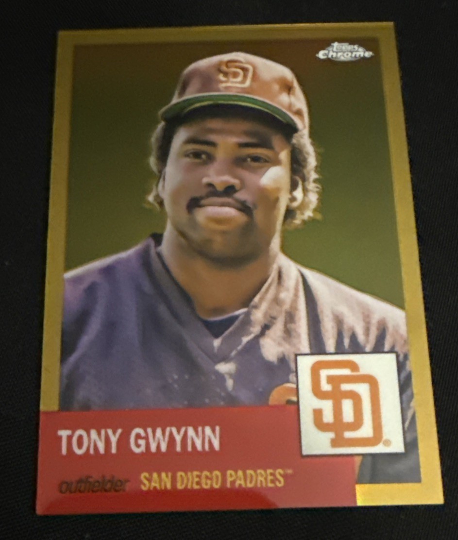 2022 Topps Chrome Platinum Anniversary Gold Refractor 21/50 Tony Gwynn HOF