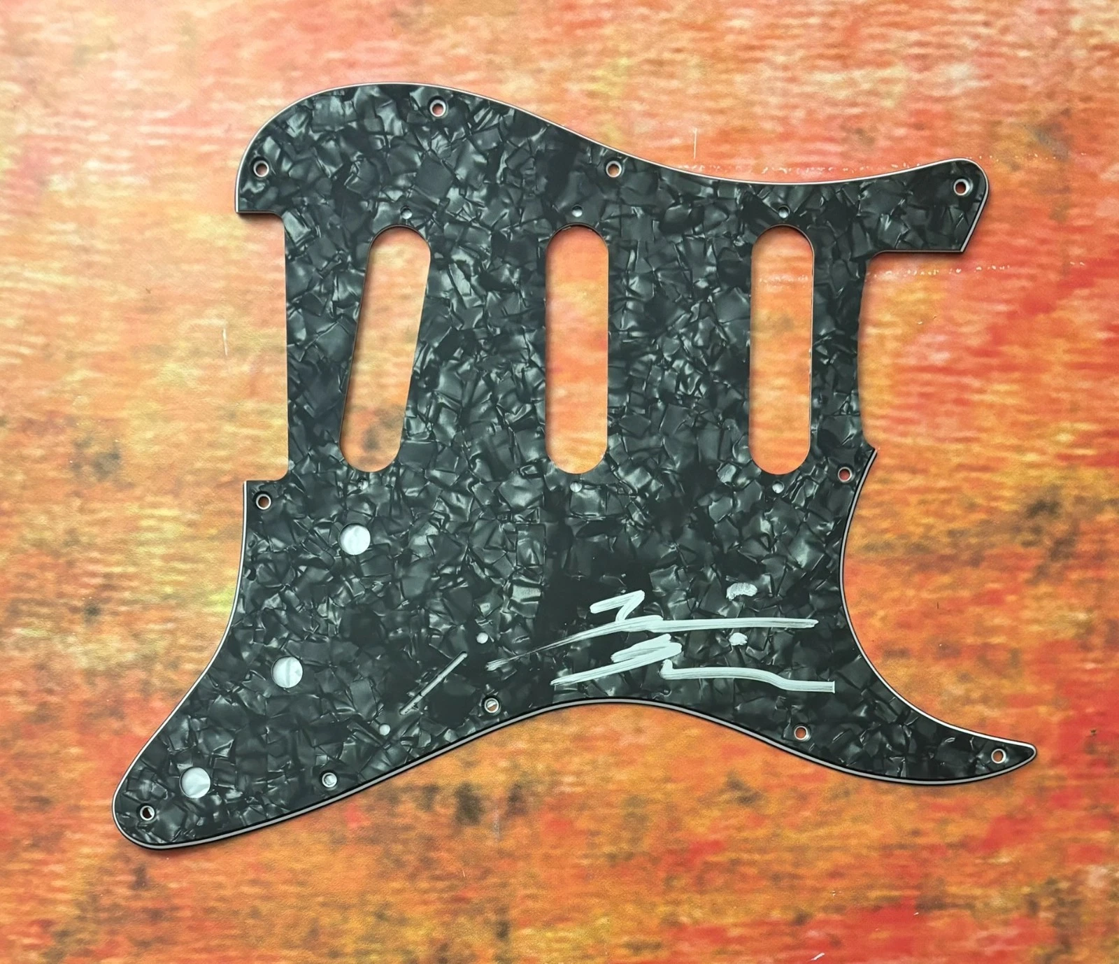 GFA Breaking Benjamin Drummer  * BRIAN MEDEIROS *  Signed Electric Pickguard COA