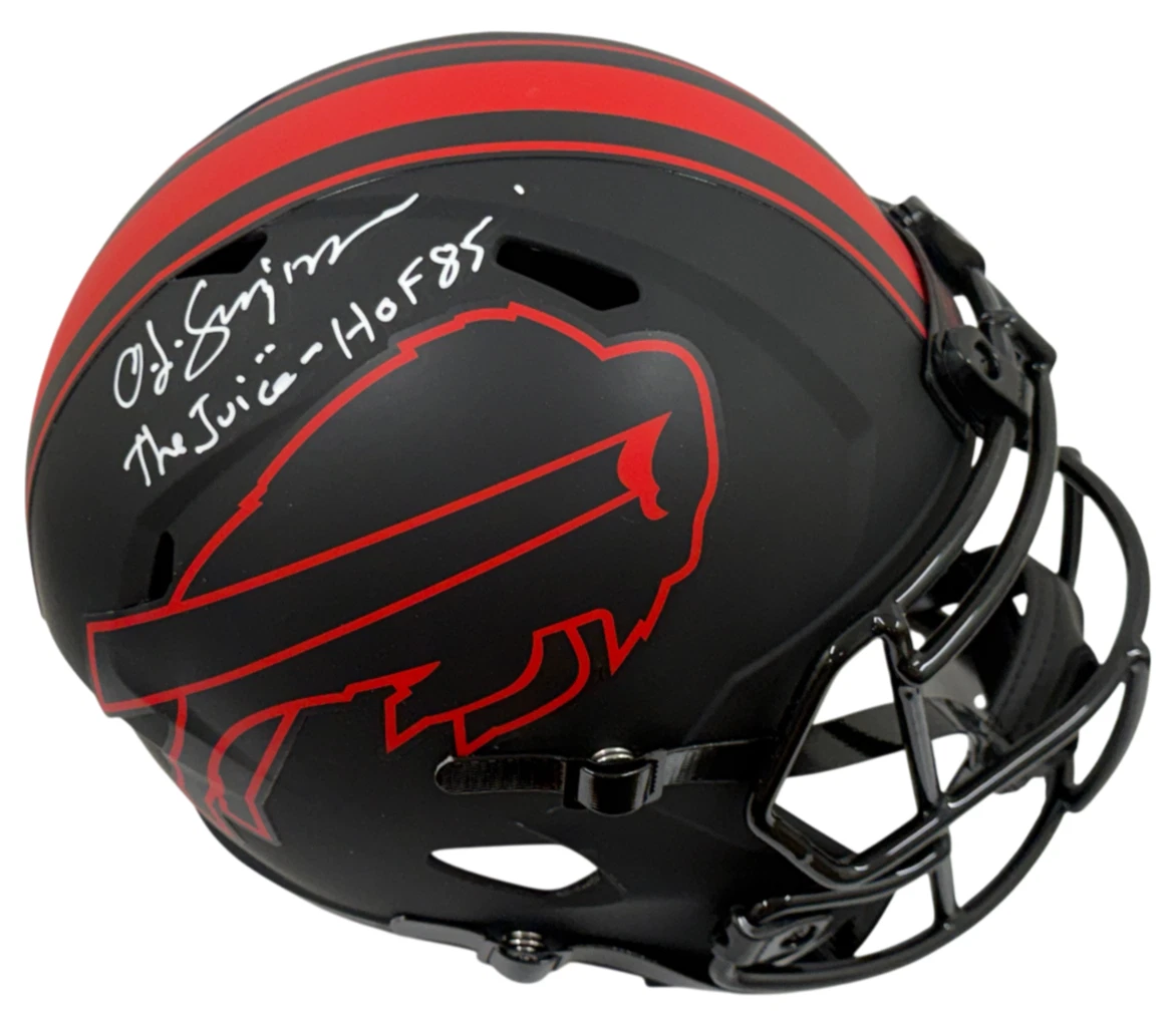 OJ Simpson Signed Buffalo Bills Eclipse Full Size Autograph Helmet JSA Witness