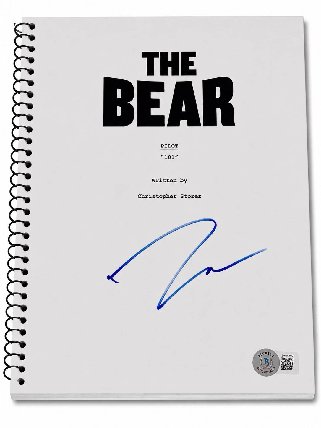 Jeremy Allen White Signed Autograph The Bear 