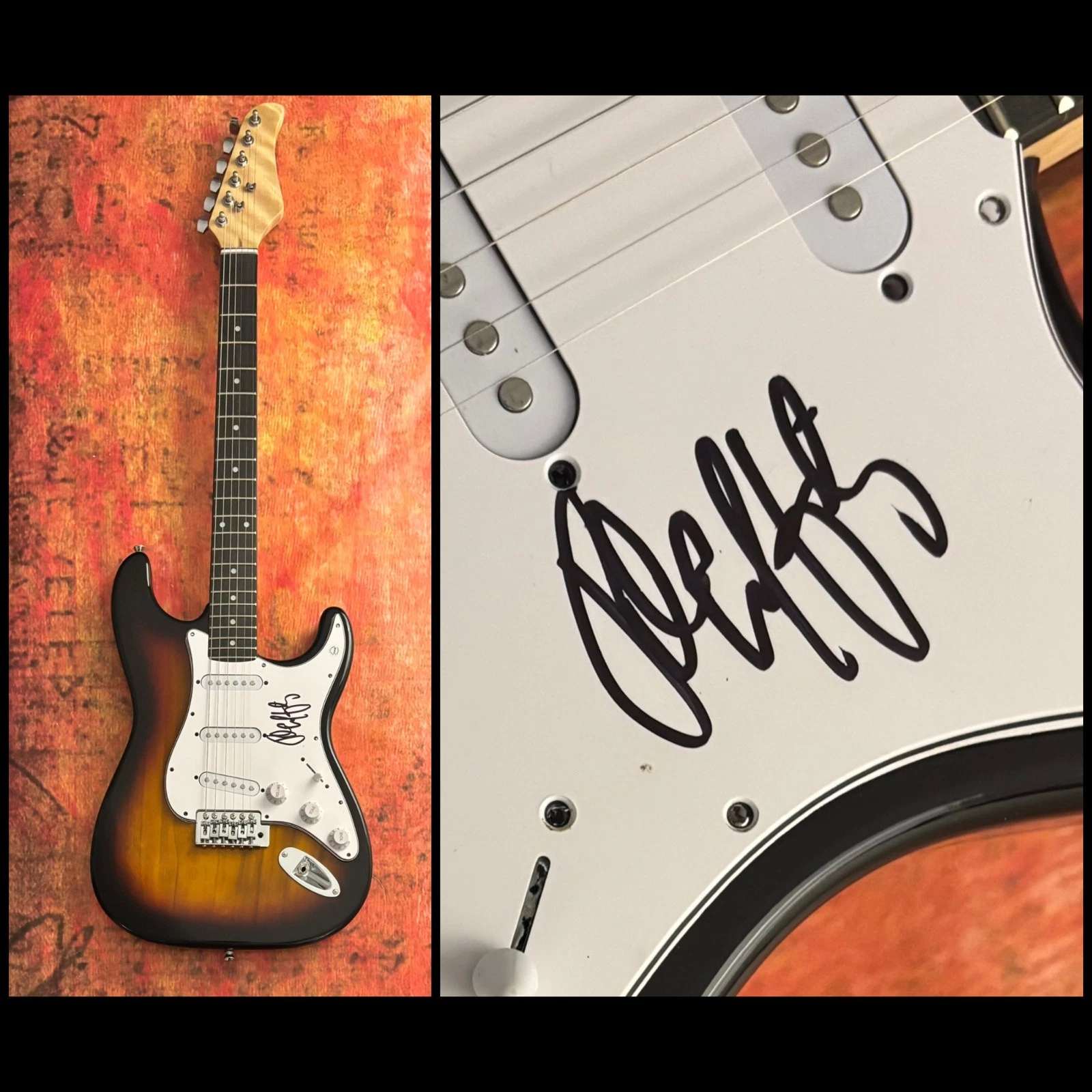 GFA  Hearts on Fire  * JOHN CAFFERTY *  Signed Electric Guitar PROOF COA