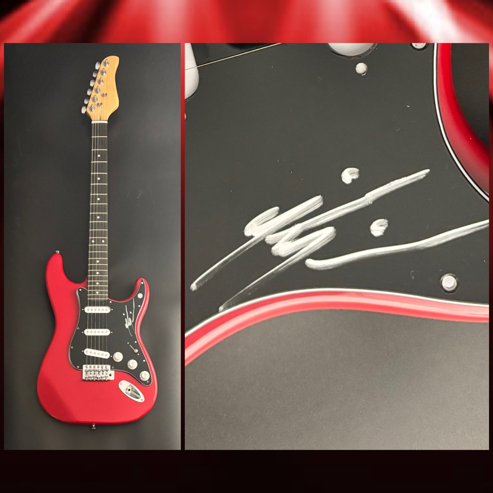 GFA Breaking Benjamin Drummer  * BRIAN MEDEIROS *  Signed Electric Guitar COA