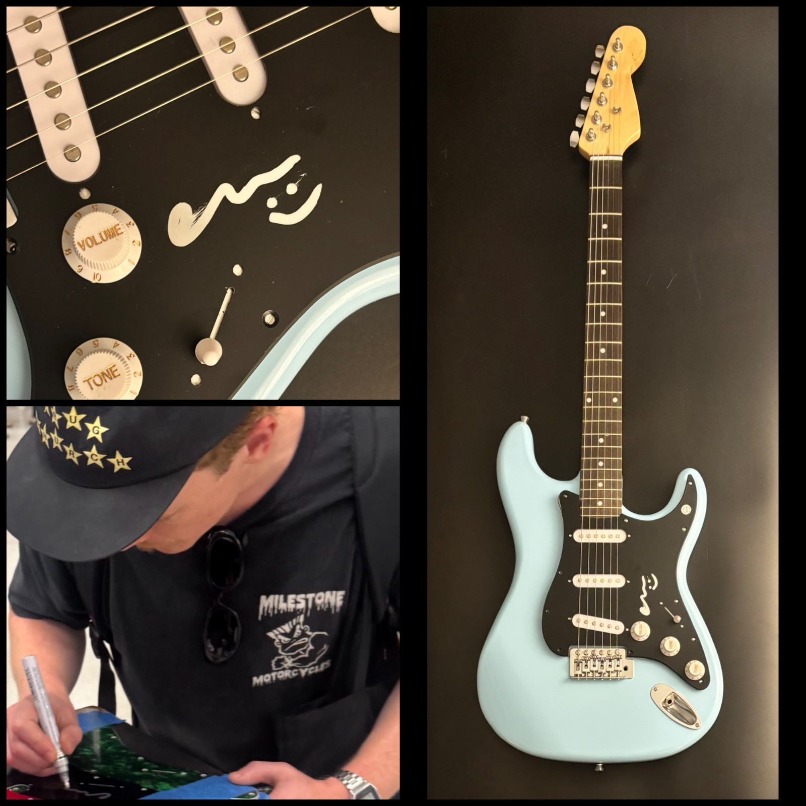 GFA The Chats Band  * FLAMIN EAMON SANDWITH *  Signed Electric Guitar PROOF COA