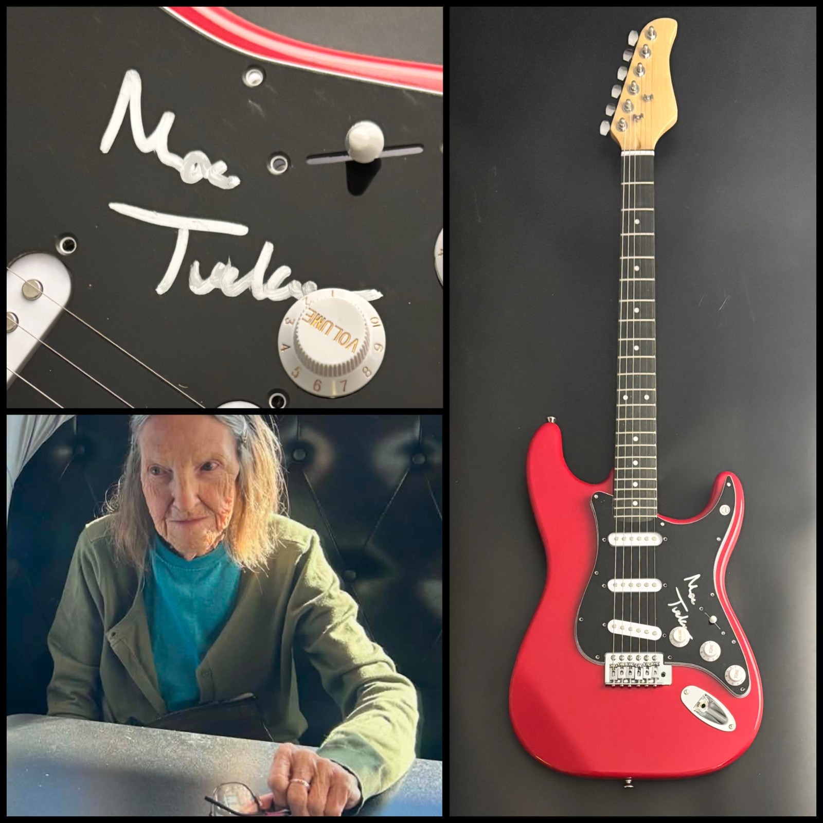 GFA The Velvet Underground Drummer  * MOE TUCKER *  Signed Electric Guitar COA