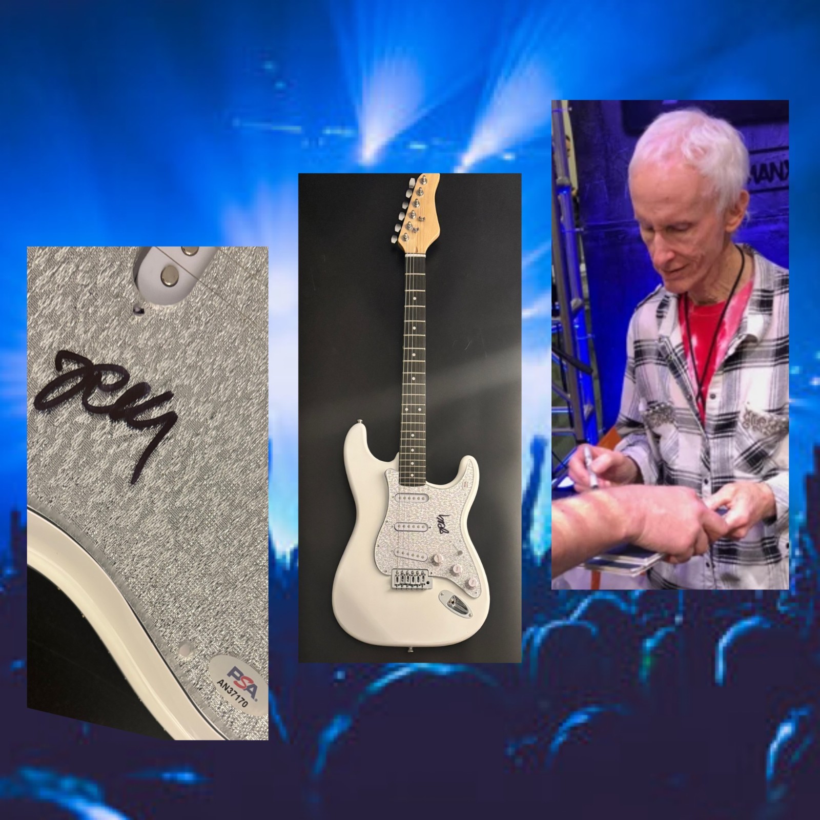 PSA The Doors Guitarist  * ROBBY KRIEGER * Signed Electric Guitar PROOF COA