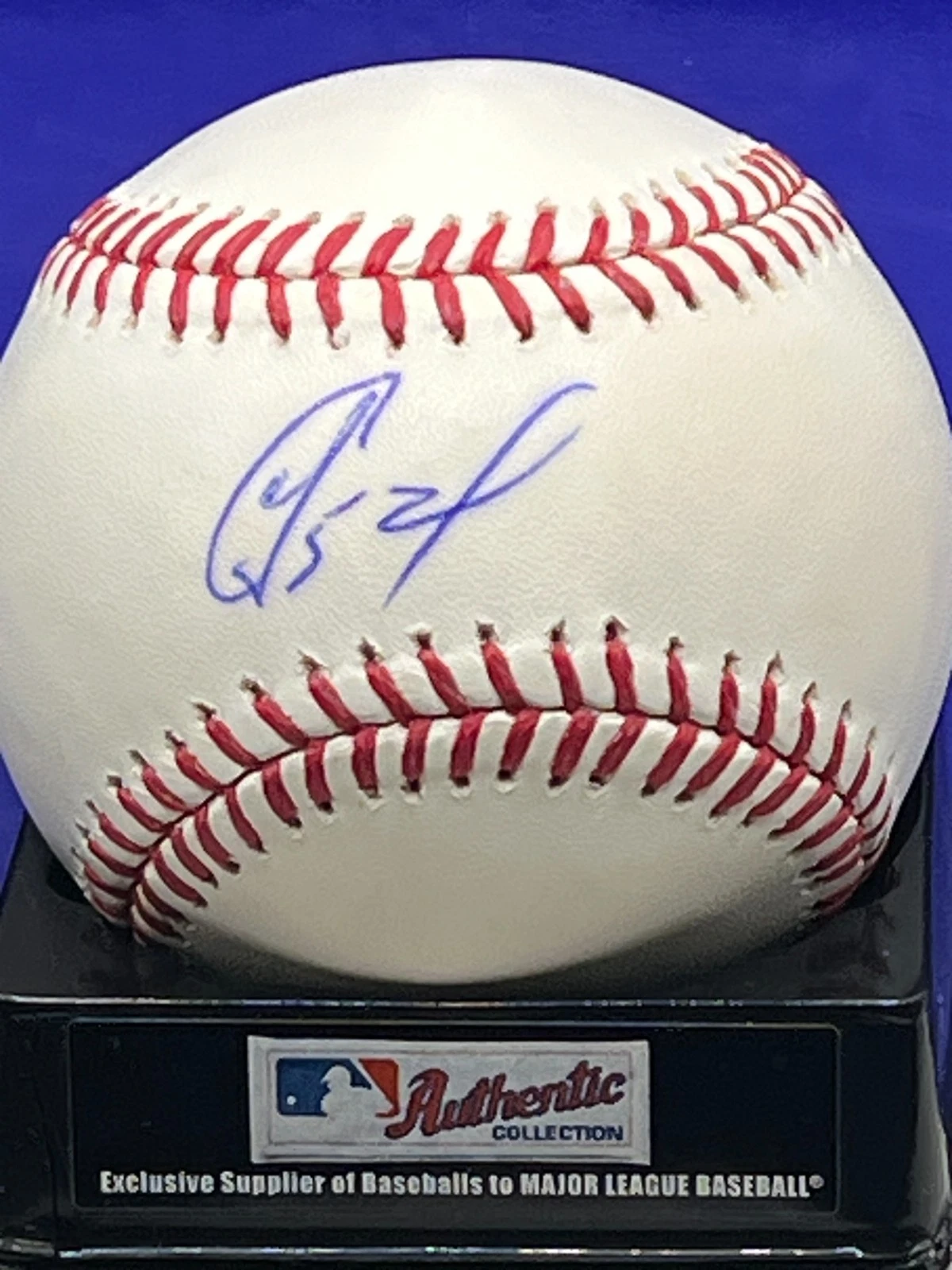 YOENIS CESPEDES  NEW YORK METS  SIGNED OML BASEBALL