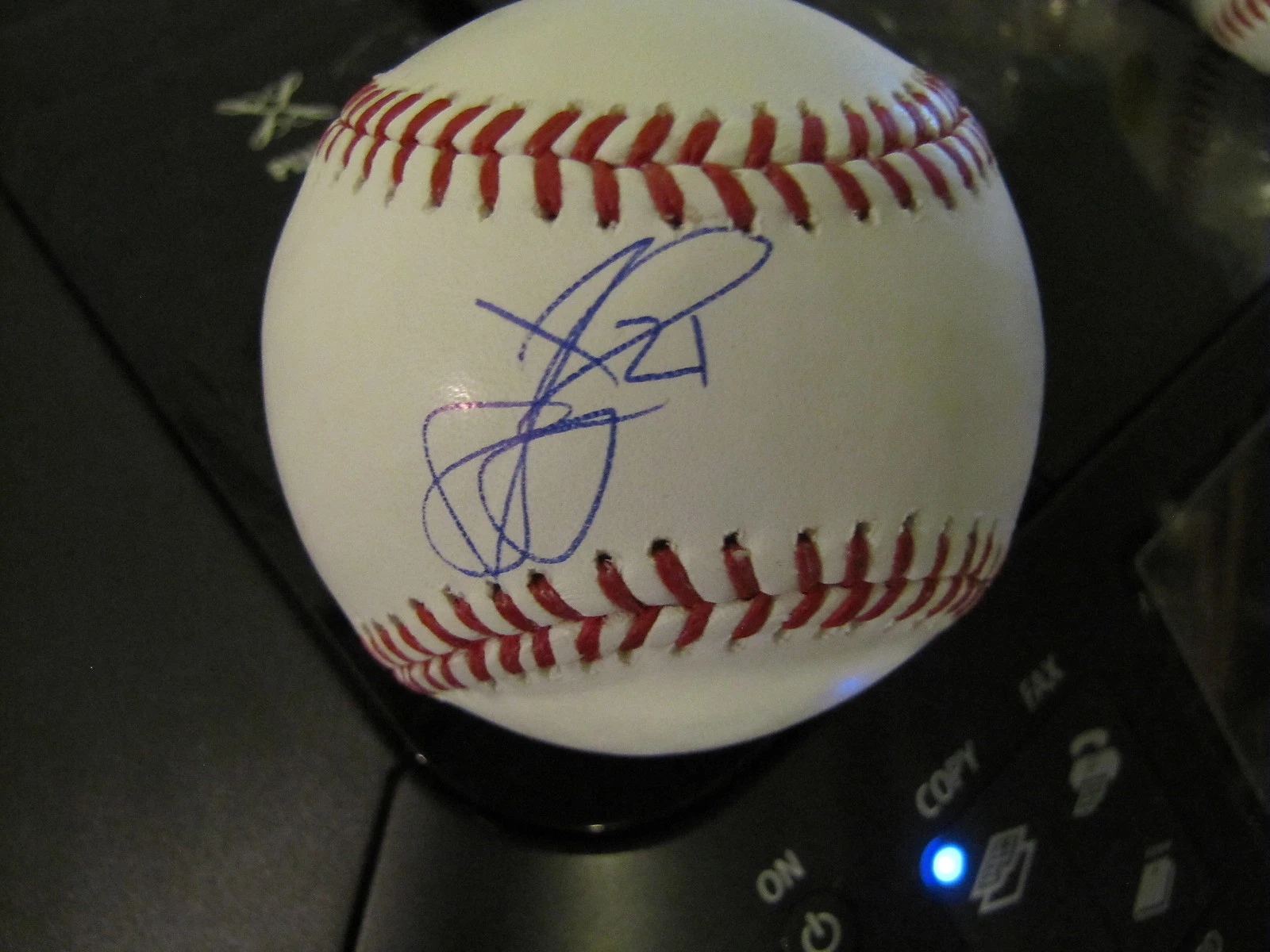JAMES LONEY  TAMPA BAY RAYS   SIGNED OML BASEBALL