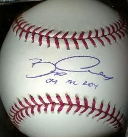 BOBBY CROSBY OAKLAND A'S  04 AL ROY   SIGNED OML BASEBALL