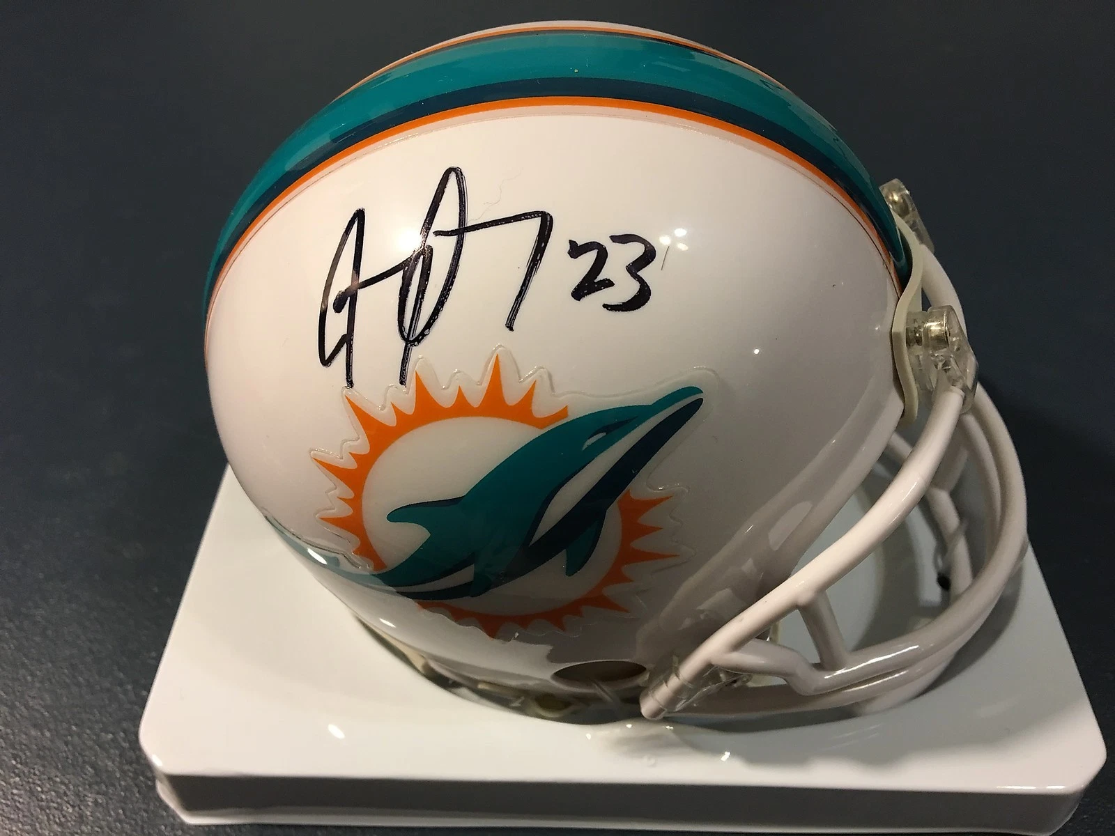 JAY AJAYI  MIAMI DOLPHINS   SIGNED MINI HELMET