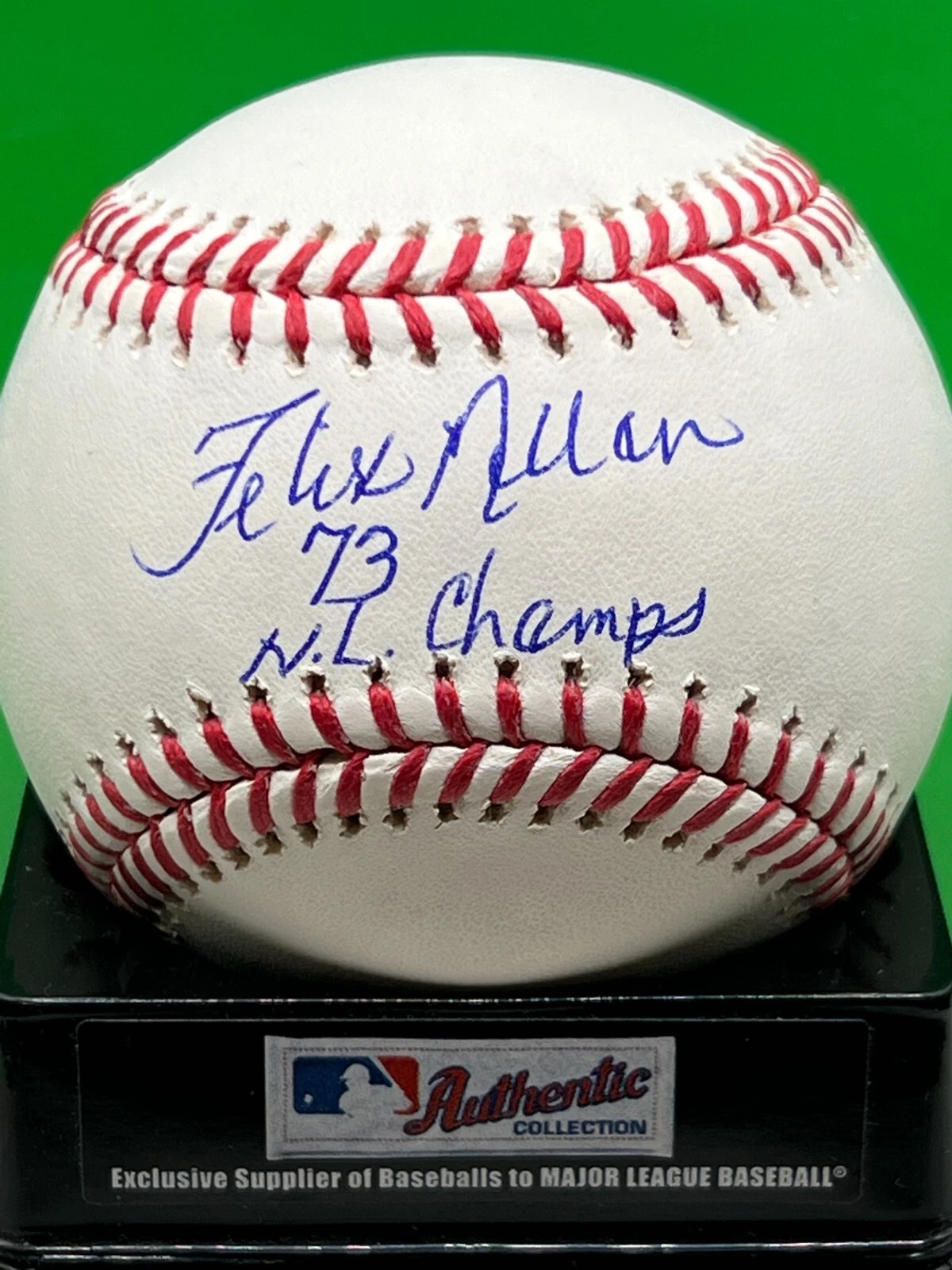 FELIX MILLAN  NEW YORK METS  1973 NL CHAMPS  OML BASEBALL
