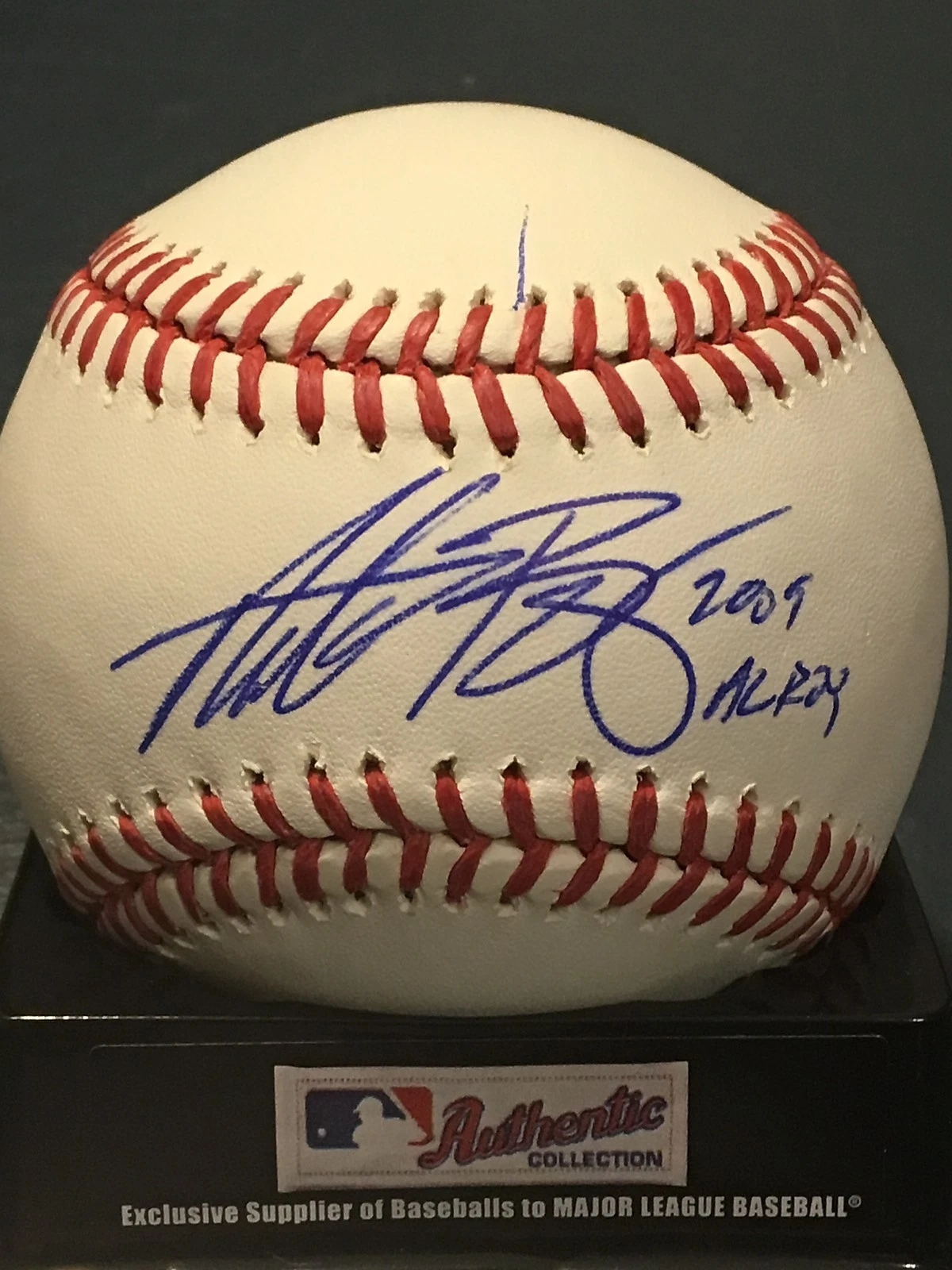 ANDREW BAILEY OAKLAND A'S  2009 AL ROY   SIGNED OML BASEBALL