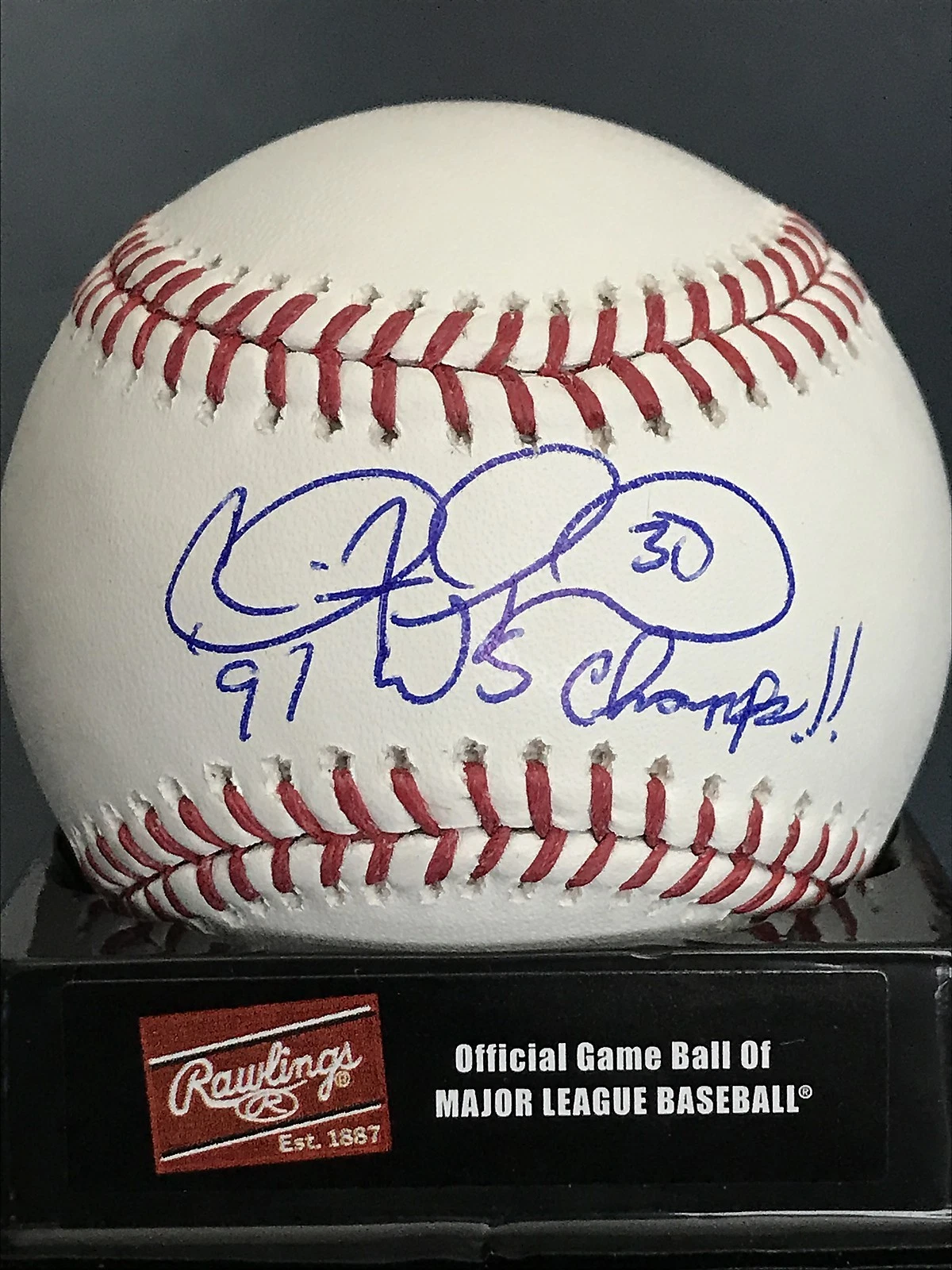 CLIFF FLOYD  FLORIDA MARLINS  97 WS CHAMPS   OML BASEBALL
