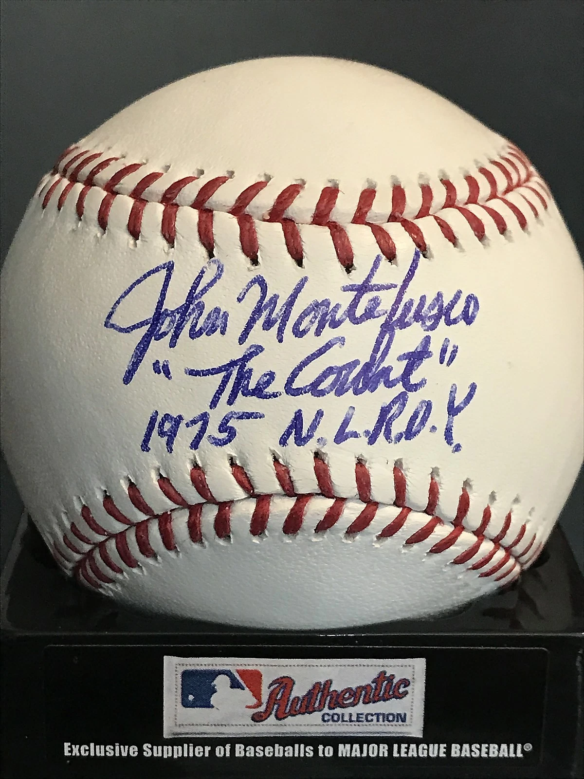 JOHN MONTEFUSCO SAN FRANCISCO GIANTS  1975 NL ROY  SIGNED OML BASEBALL