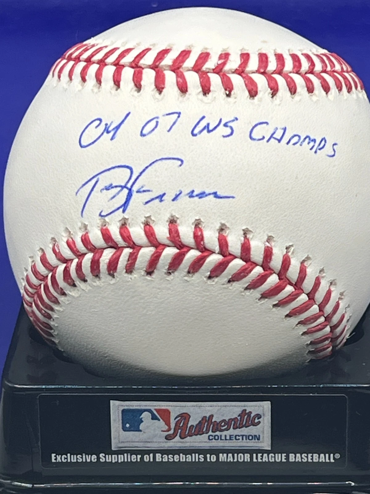 TERRY FRANCONA  BOSTON RED SOX 04, 07 WS CHAMPS BECKETT SIGNED OML BASEBALL