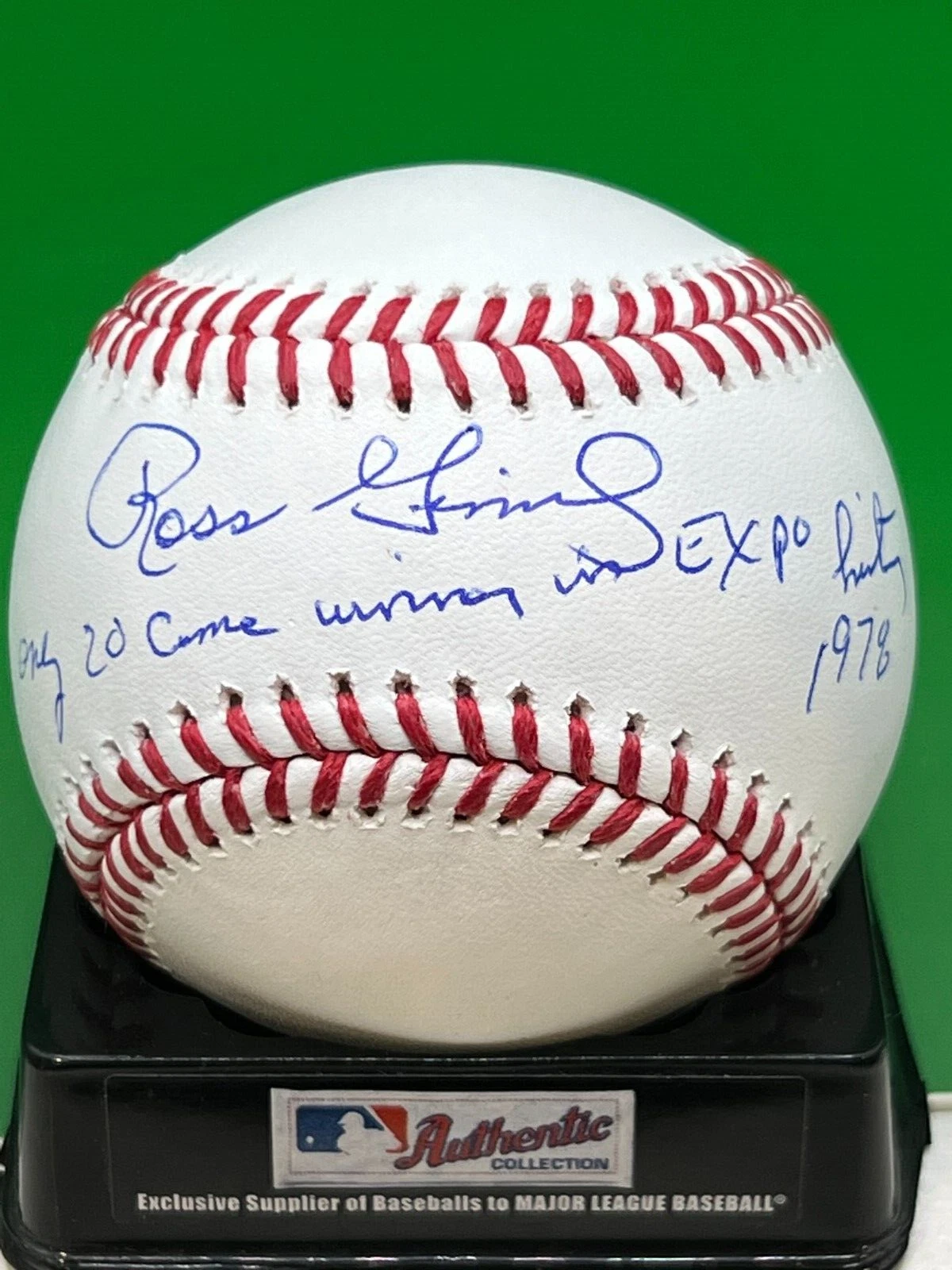 ROSS GRIMSLEY MONTREAL EXPOS  ONLY 20 GAME WINNER EXPOS  SIGNED OML BASEBALL