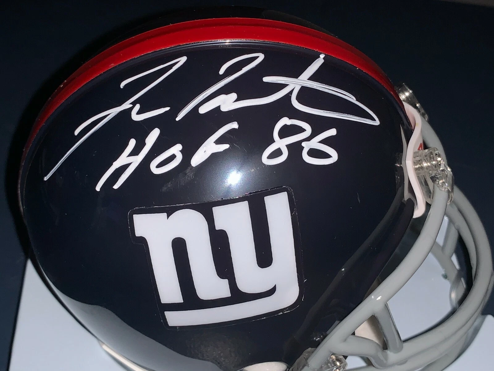 FRAN TARKENTON  NEW YORK GIANTS  HOF 86  SIGNED RIDDELL MINI HELMET