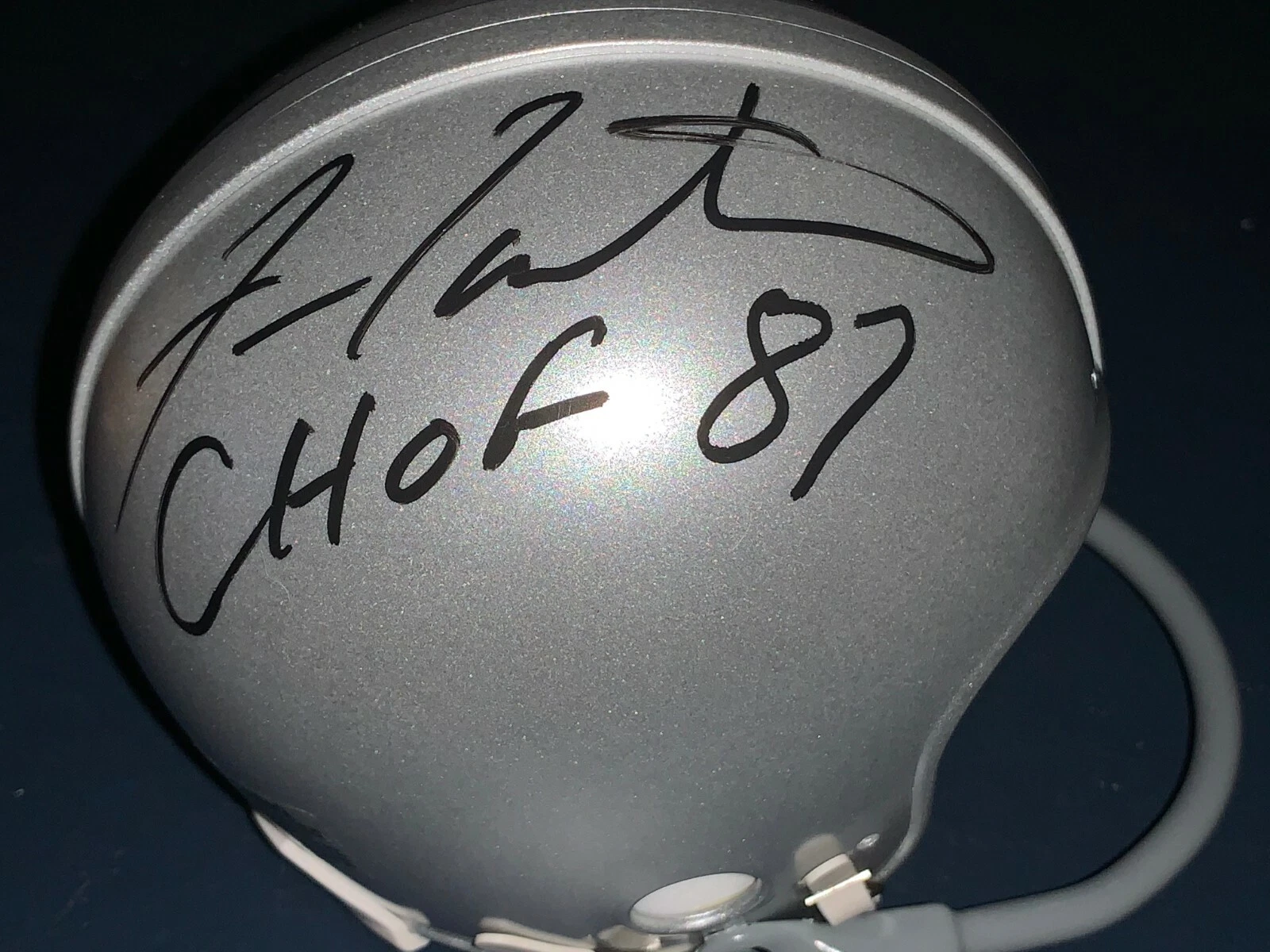 FRAN TARKENTON  GEORGIA BULLDOGS THROWBACK  CHOF 87  SIGNED RIDDELL MINI HELMET