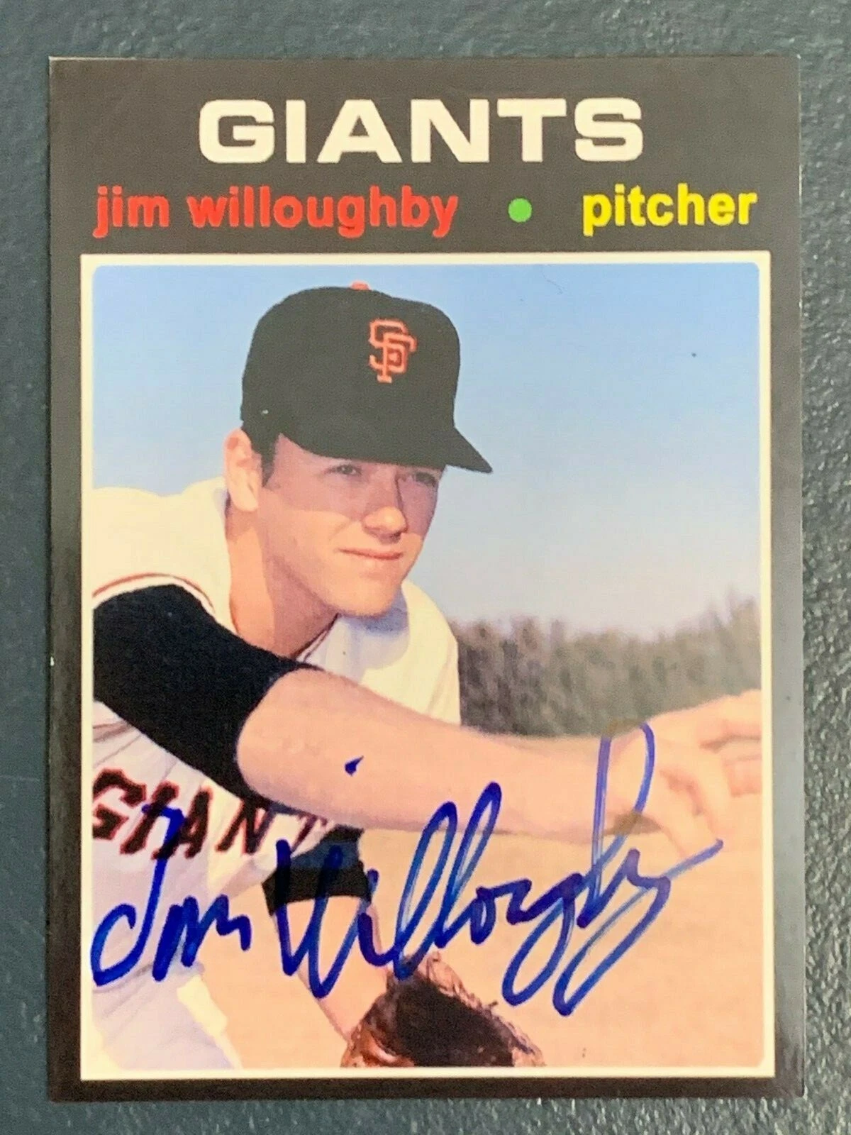 JIM WILLOUGHBY  SAN FRANCISCO GIANTS  SIGNED 1971 STYLE CUSTOM CARD